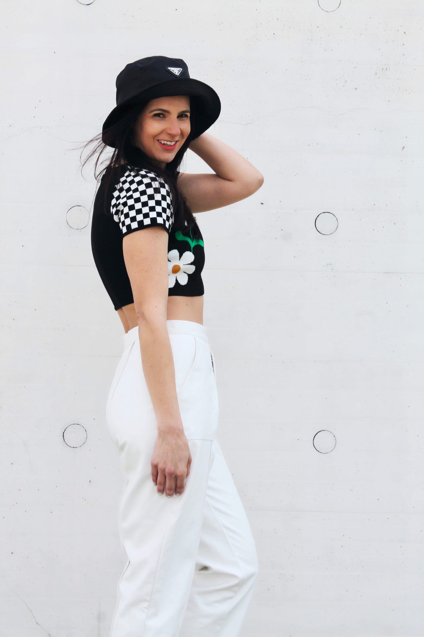 CURRENT MOOD vegan leather cropped trousers, size 6