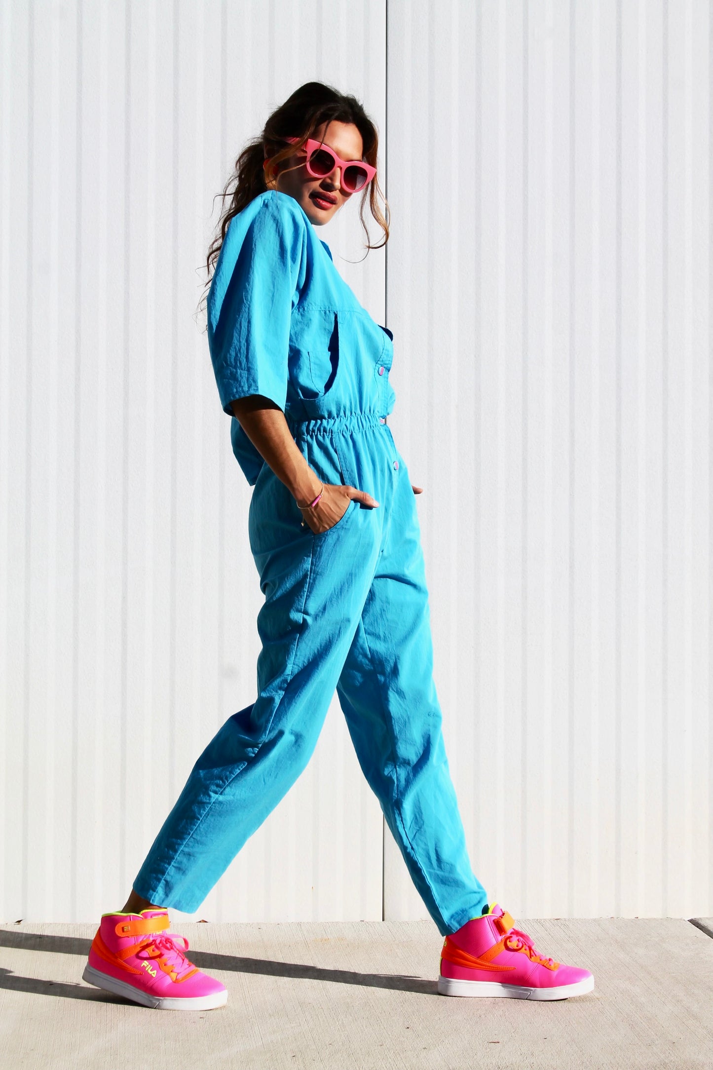 JOY RIDE electric blue jumpsuit, small *VINTAGE*