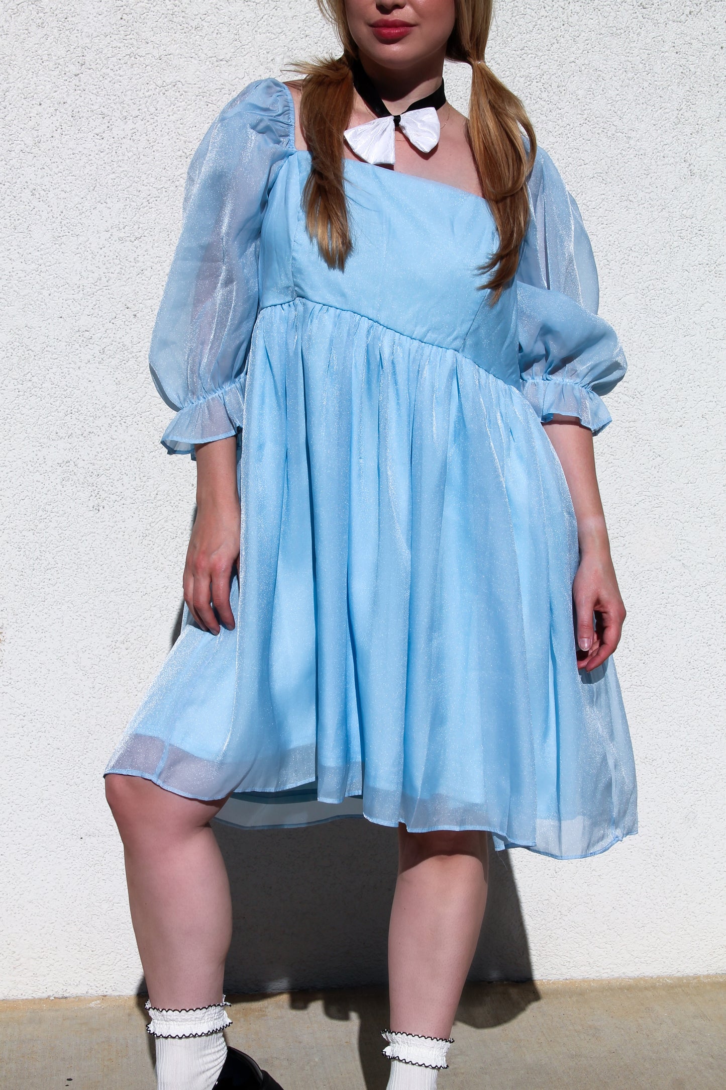ALICE powder blue babydoll dress, XL