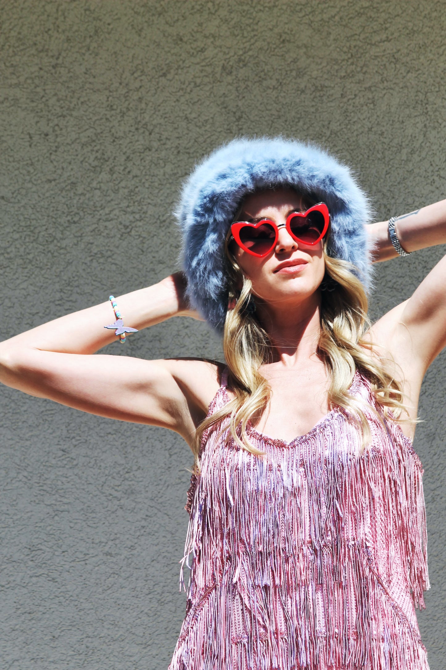 BOTTLE SERVICE sparkle fringe+ feather hem mini sequin party dress, large >> flamingo pink