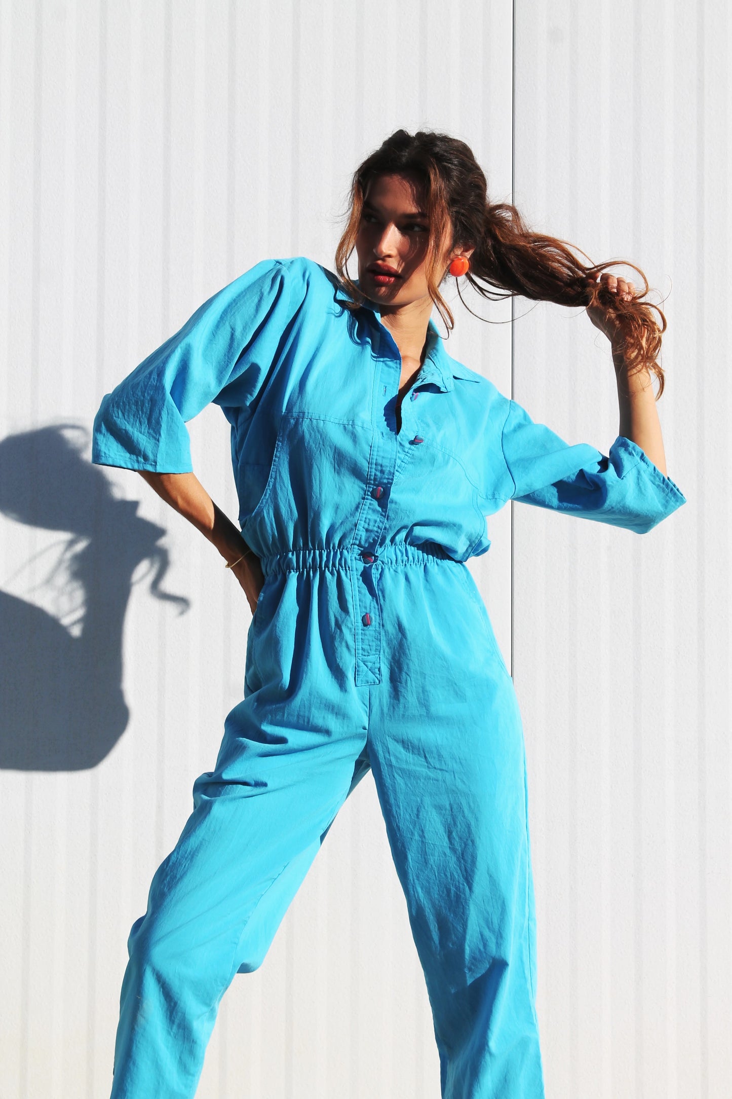 JOY RIDE electric blue jumpsuit, small *VINTAGE*