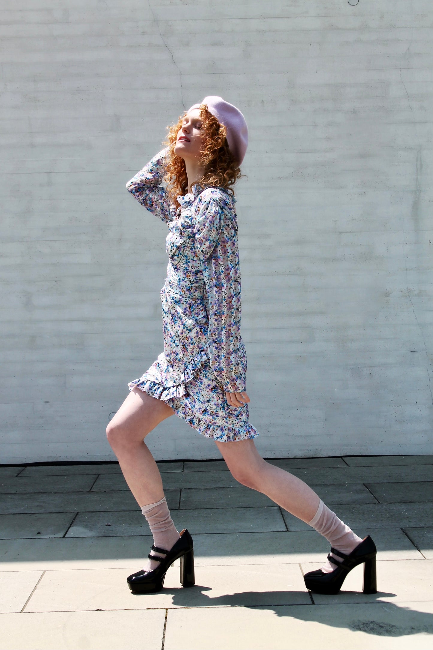 EDITORIAL floral ruched satin corset mini dress, size 8 *ASOS*