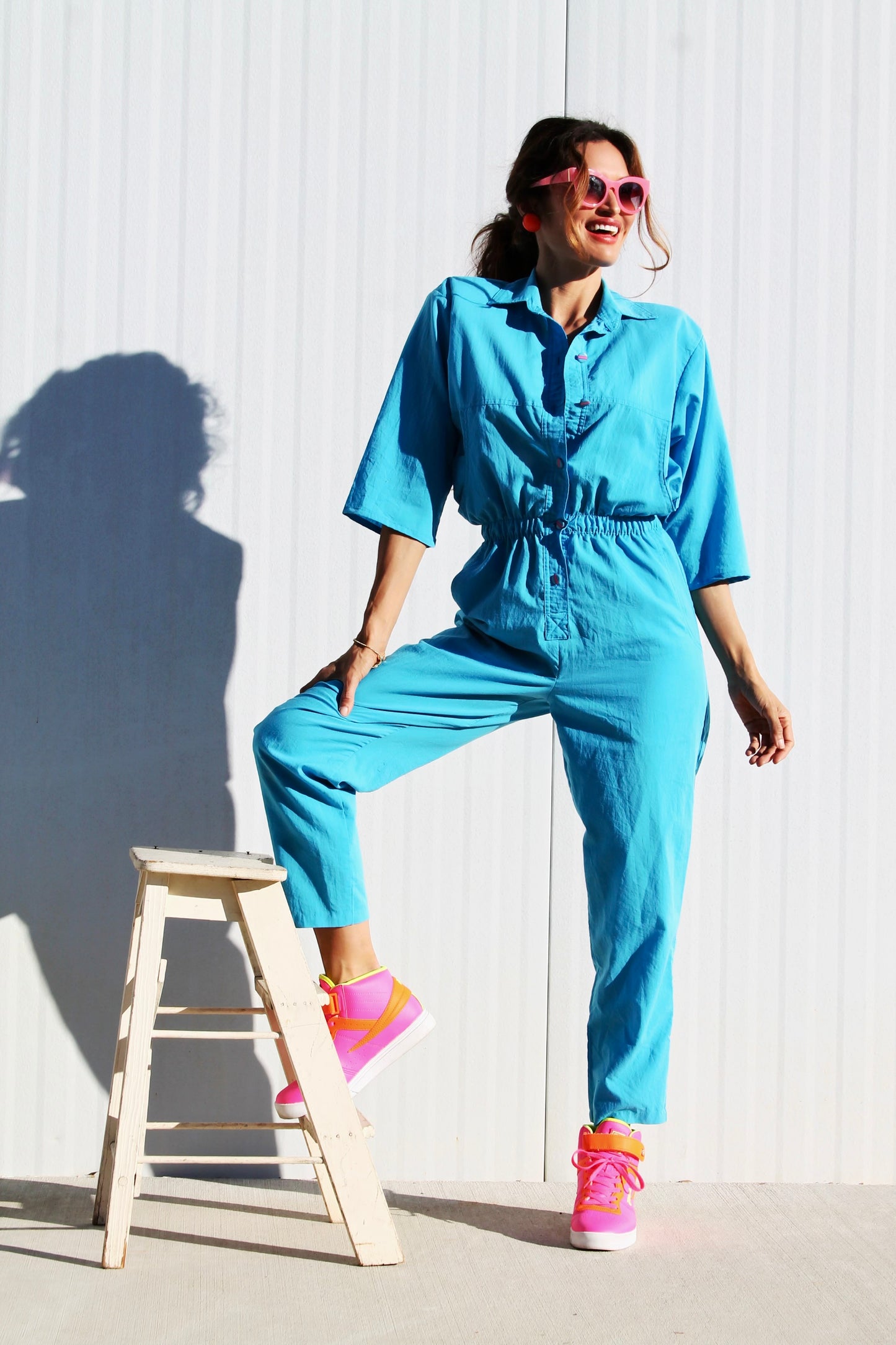 JOY RIDE electric blue jumpsuit, small *VINTAGE*