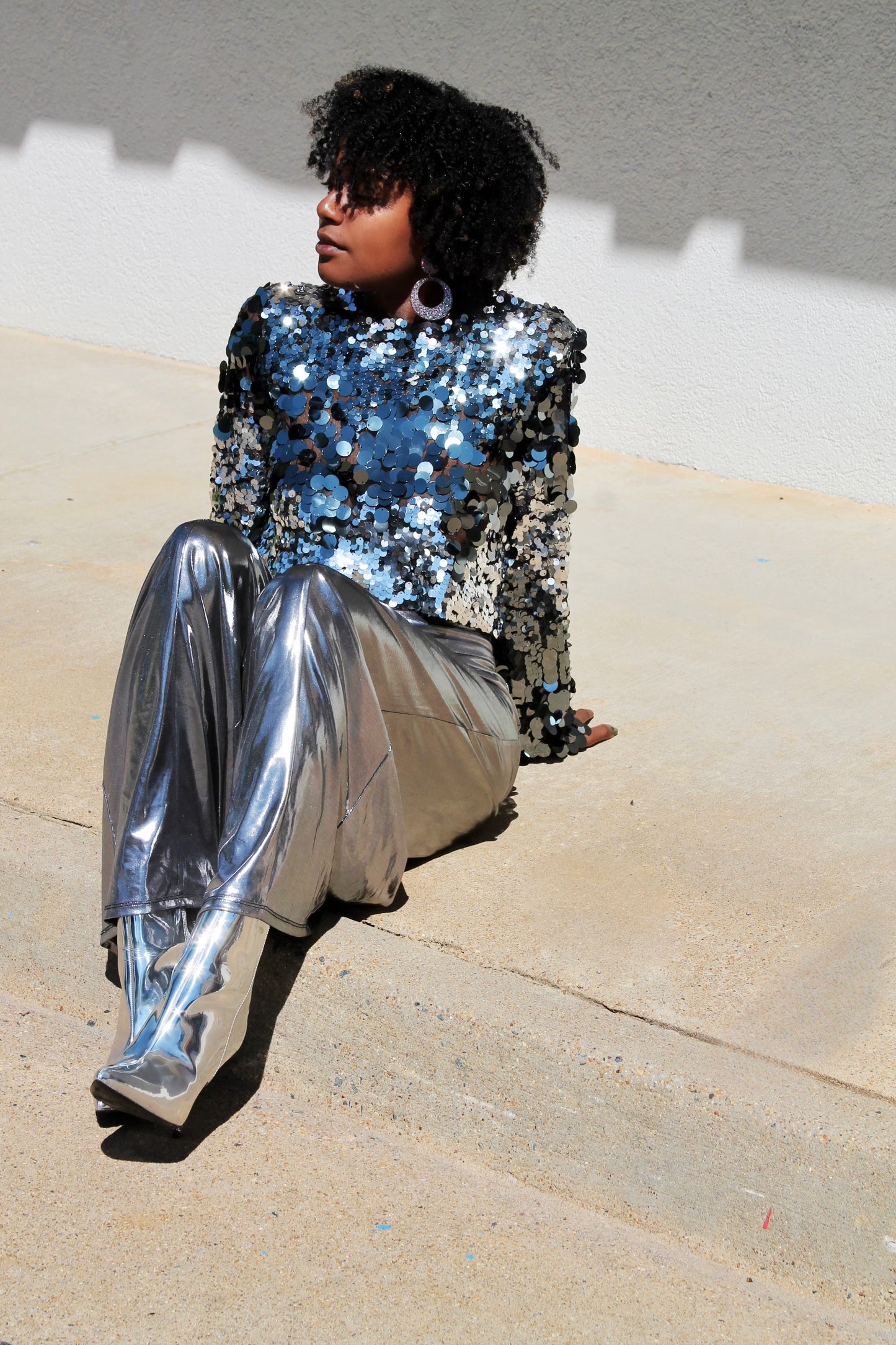 MILKY-WAY disco sequin top, small
