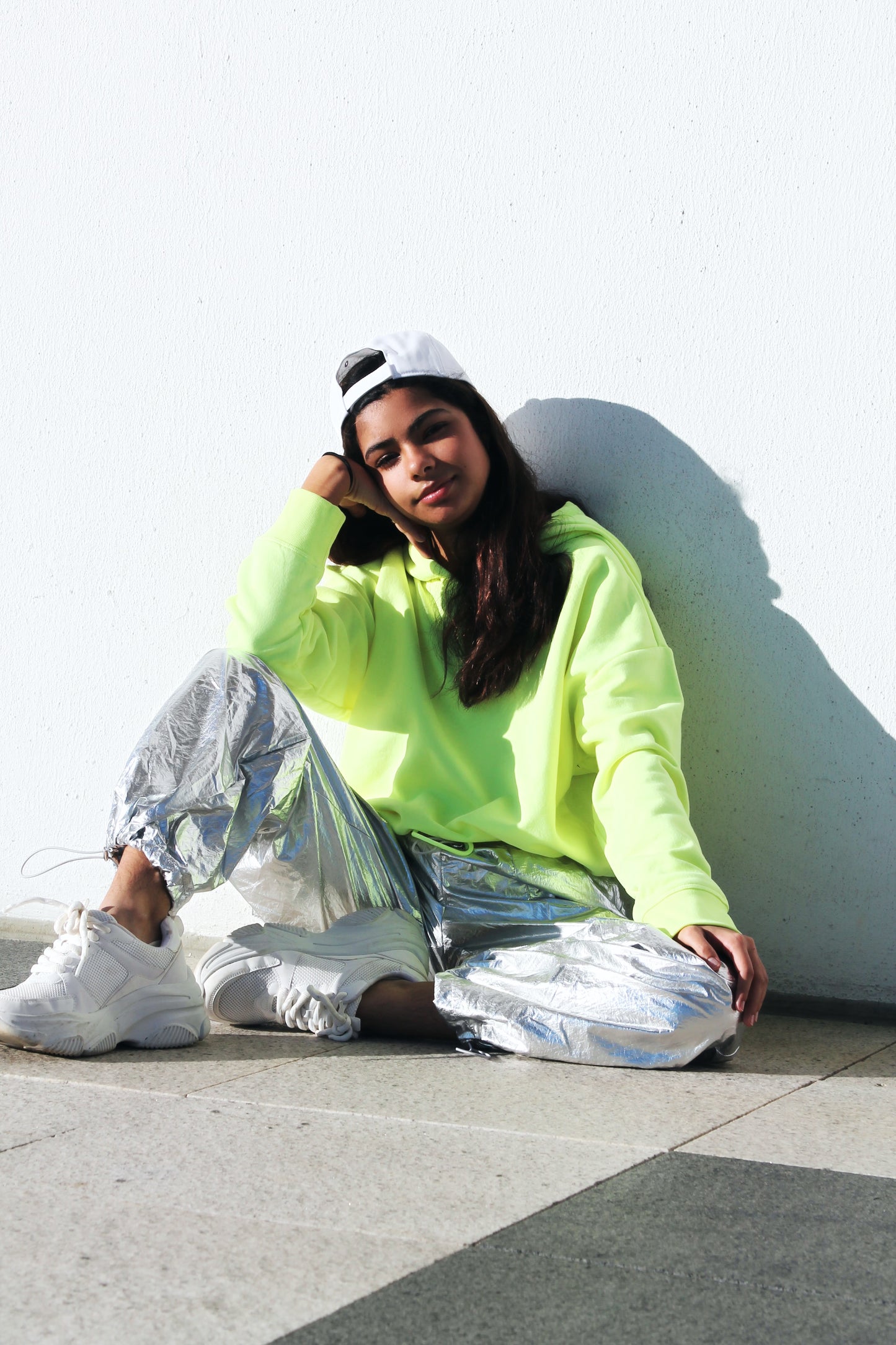 SAY IT LIKE YOU MEAN IT neon hoodie, large *DKNY*
