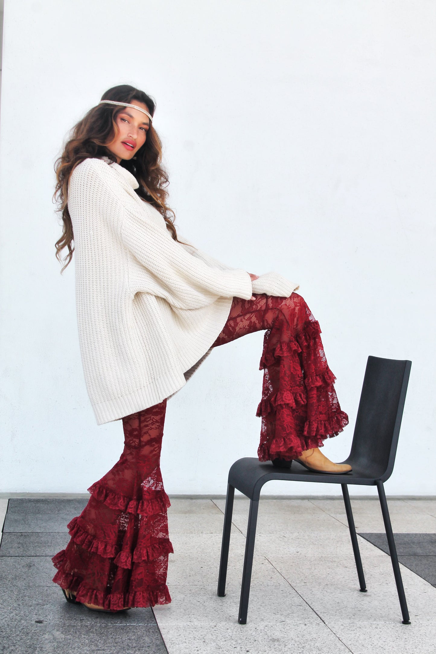 WILD OATS oversized knit sweater, XL *FREE PEOPLE* >> oatmeal