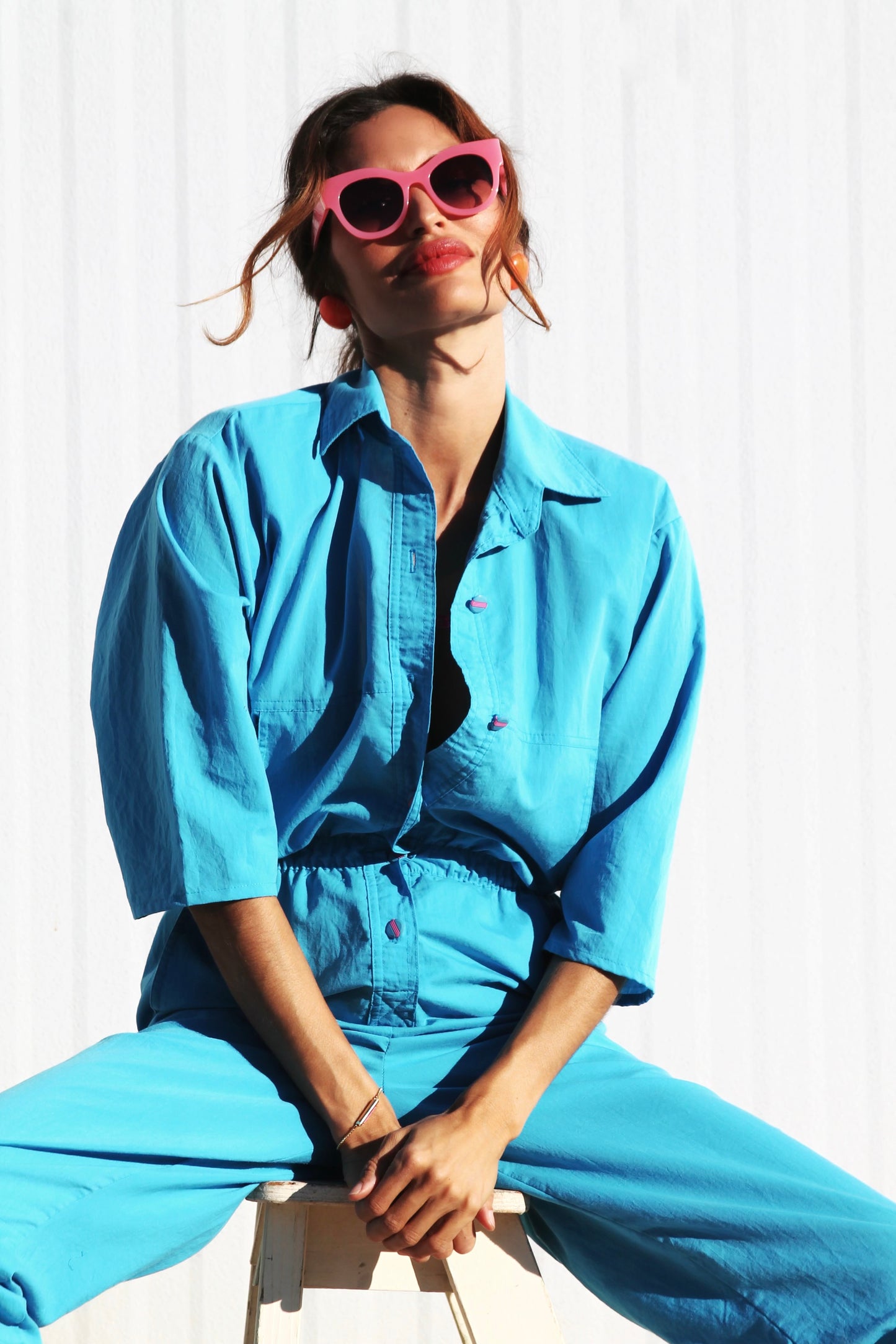 JOY RIDE electric blue jumpsuit, small *VINTAGE*