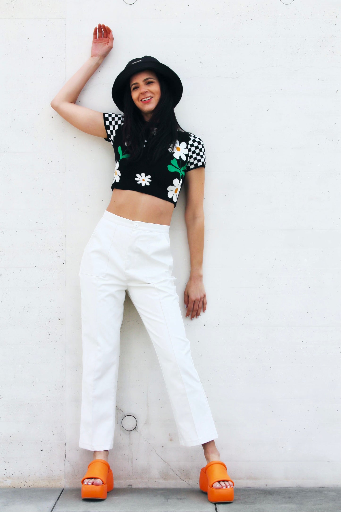 CURRENT MOOD vegan leather cropped trousers, size 6