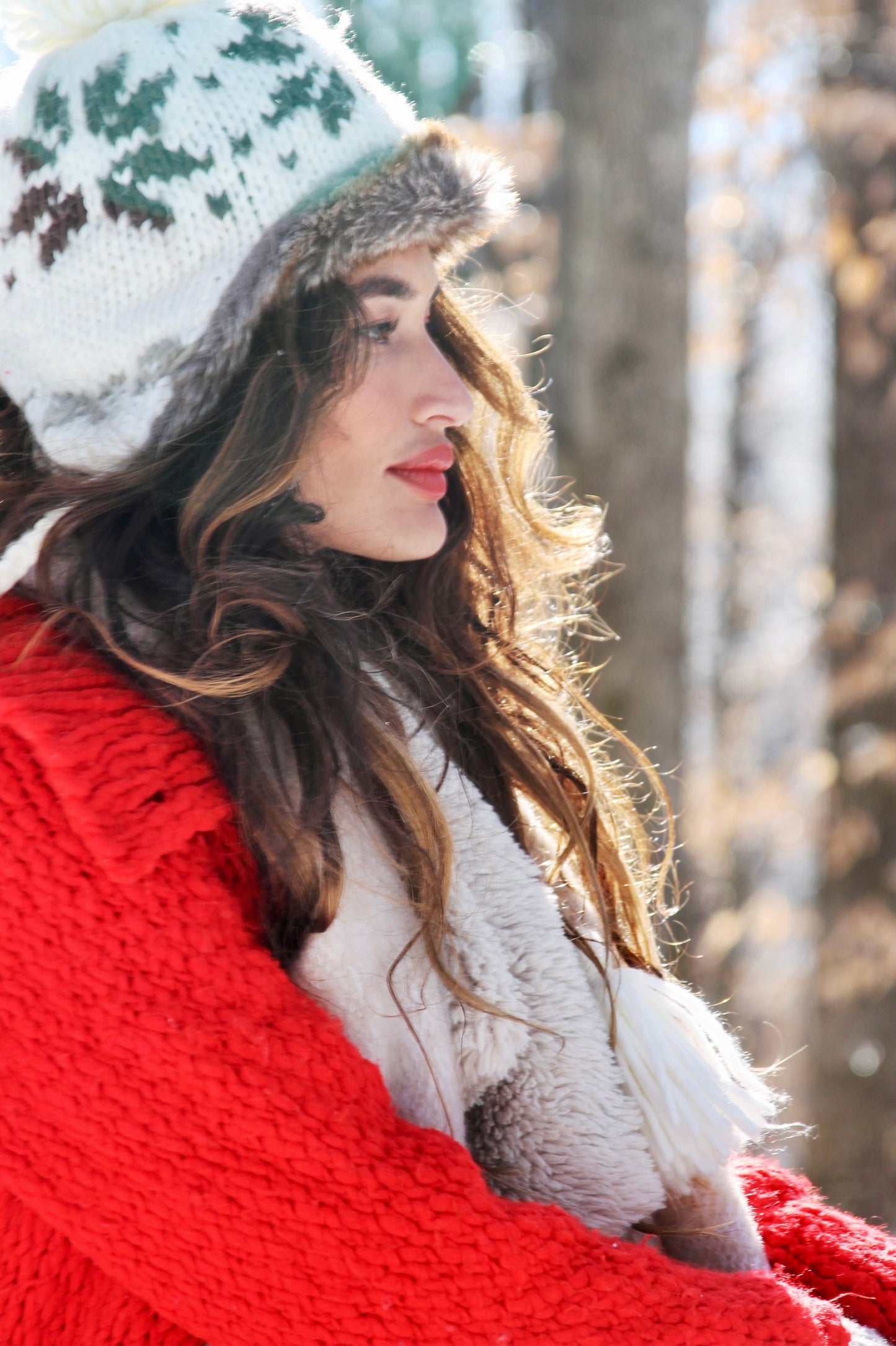 SNOW DAY chunky cable knit jacket *TRUE VINTAGE + FOXY FAVE* >> candy apple red