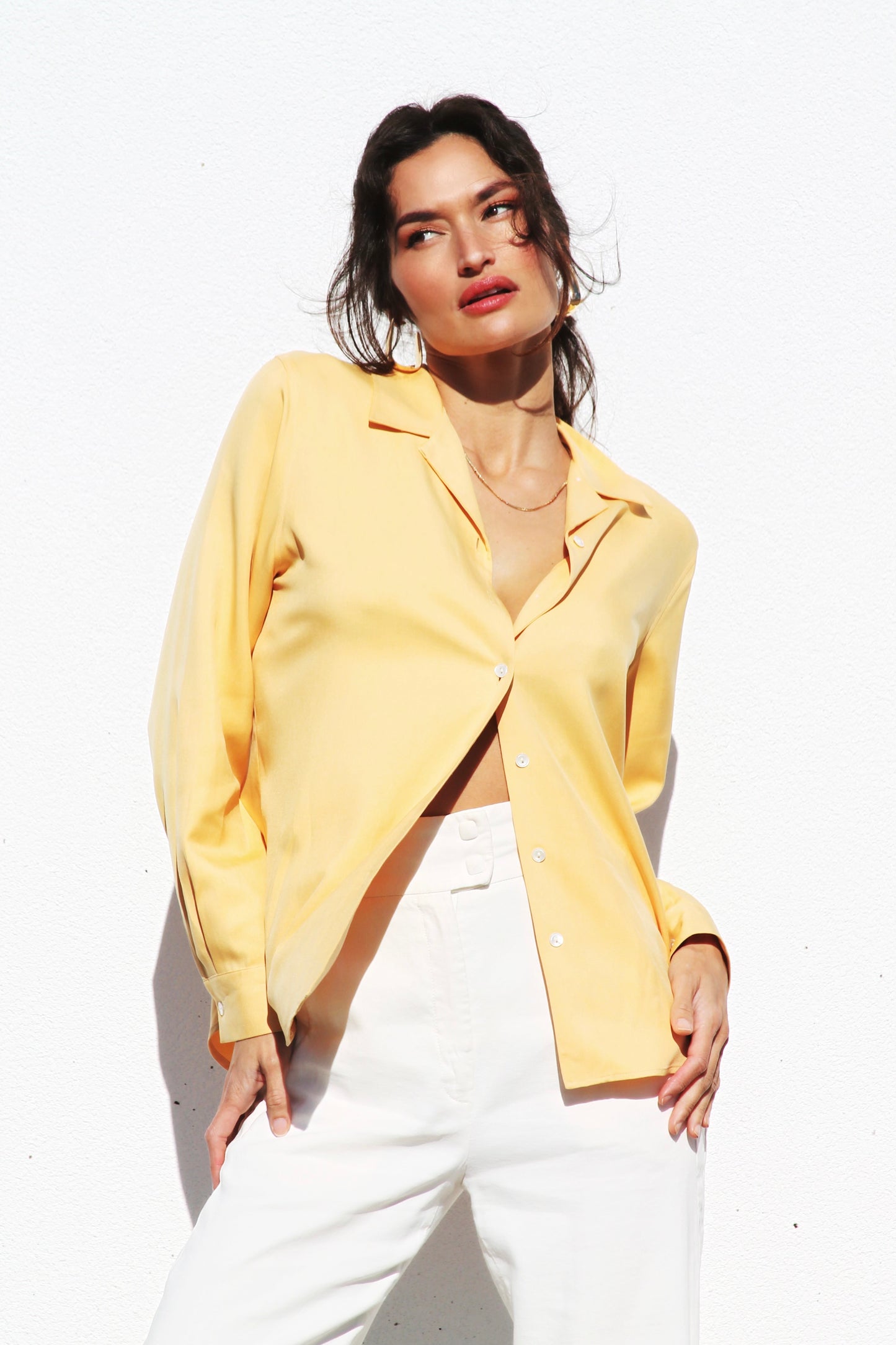 ADULTING silk button down, size 6 *100% SILK*