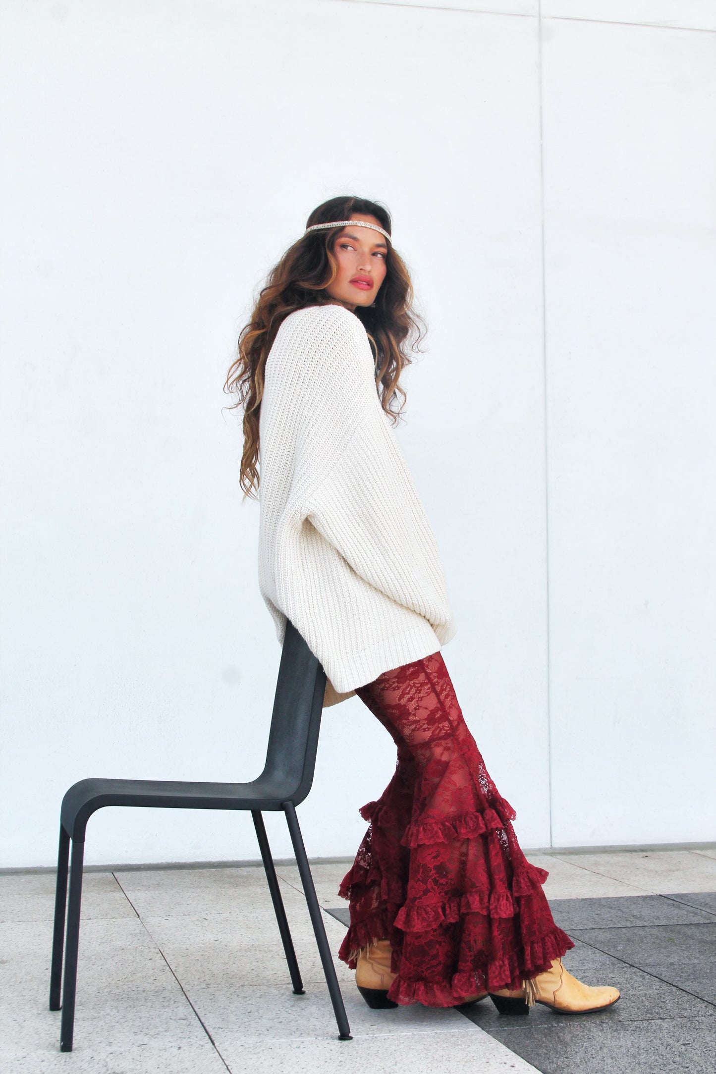 WILD OATS oversized knit sweater, XL *FREE PEOPLE* >> oatmeal