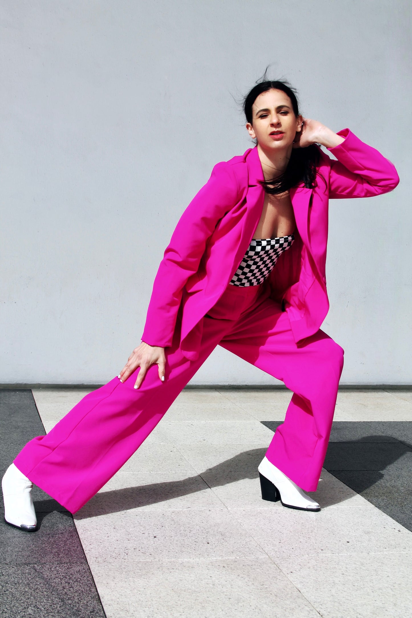 PERFECT STORM hot pink blazer + pants 2 piece set, medium