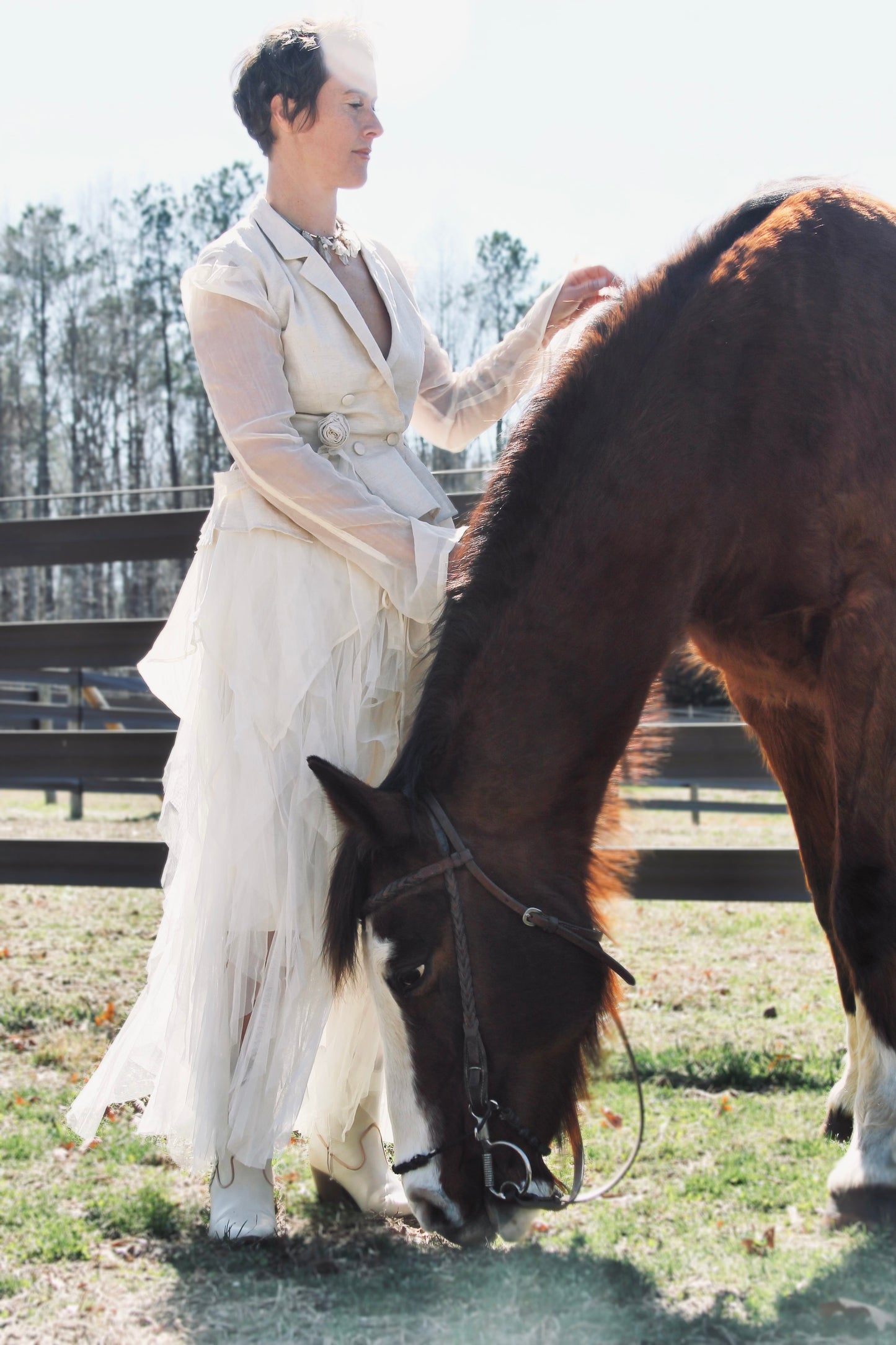 A BEAUTIFUL ENCOUNTER avant-garde + airy shirt blazer, large *VINTAGE + FOXY FAVE* >> buttercream