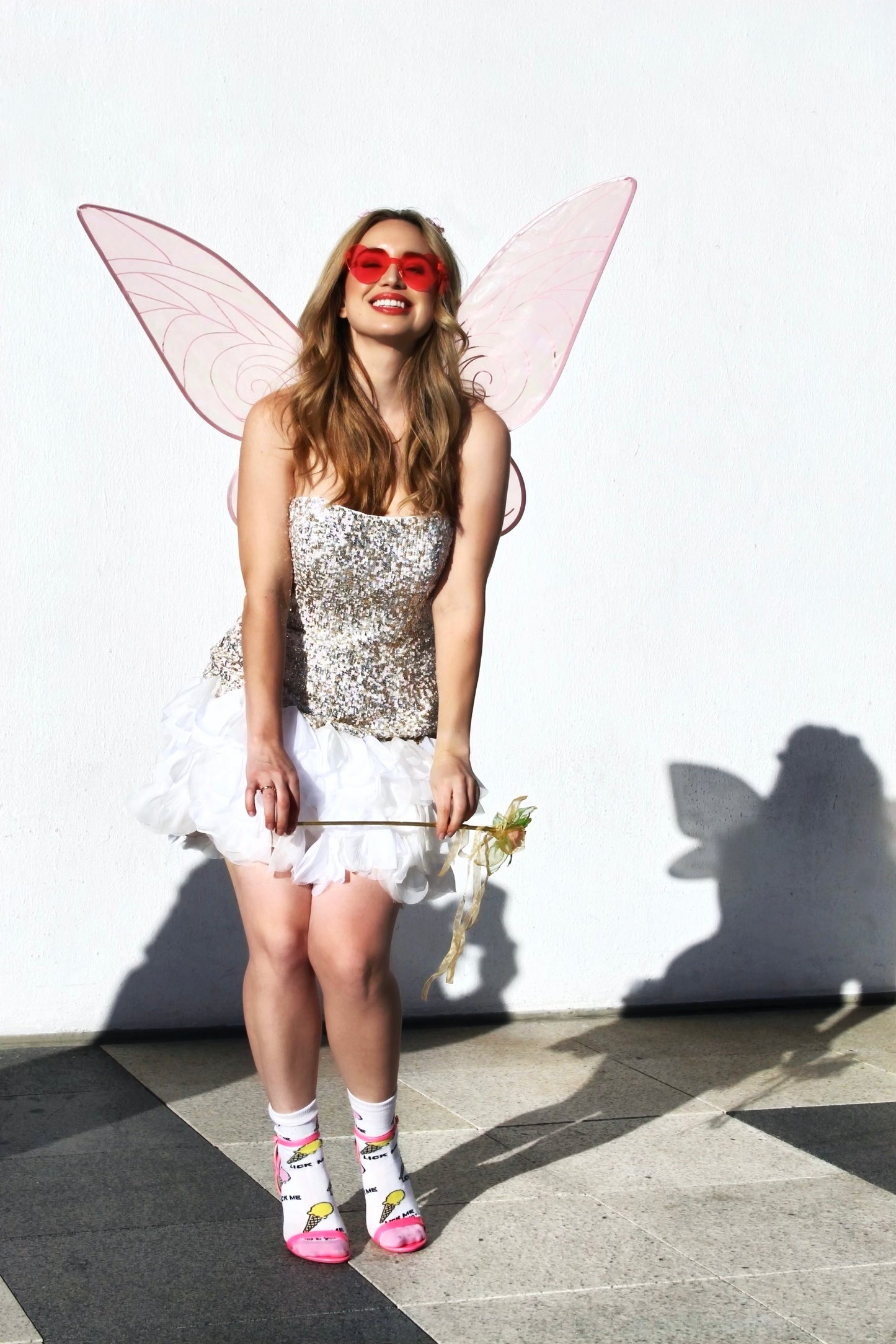 FOXY GODMOTHER sequin + tiered feather-like ruffle mini party dress, size 10 *VINTAGE + 100% SILK*