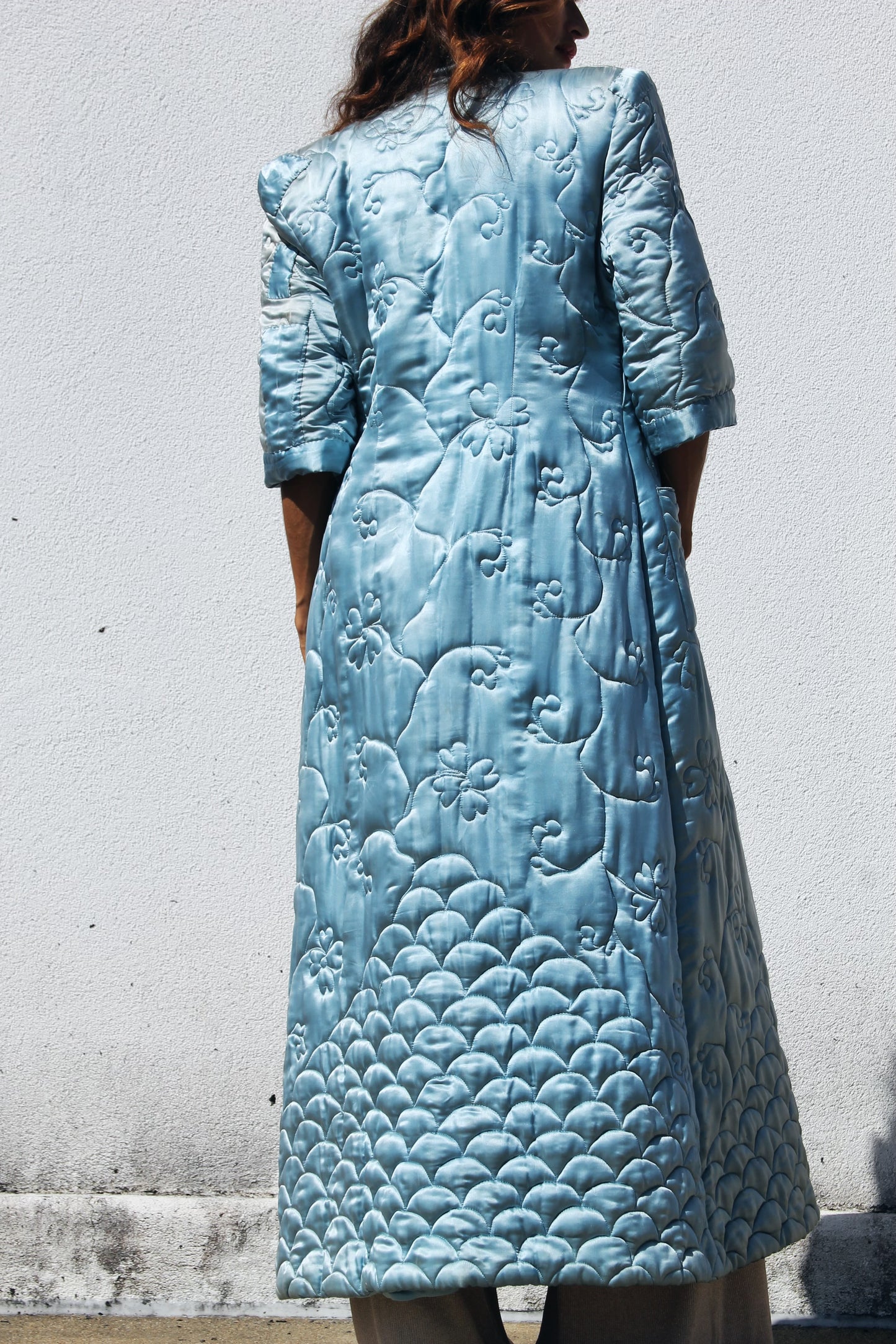 SILK ROAD longline silk jacket, medium *VINTAGE + GENUINE SILK*