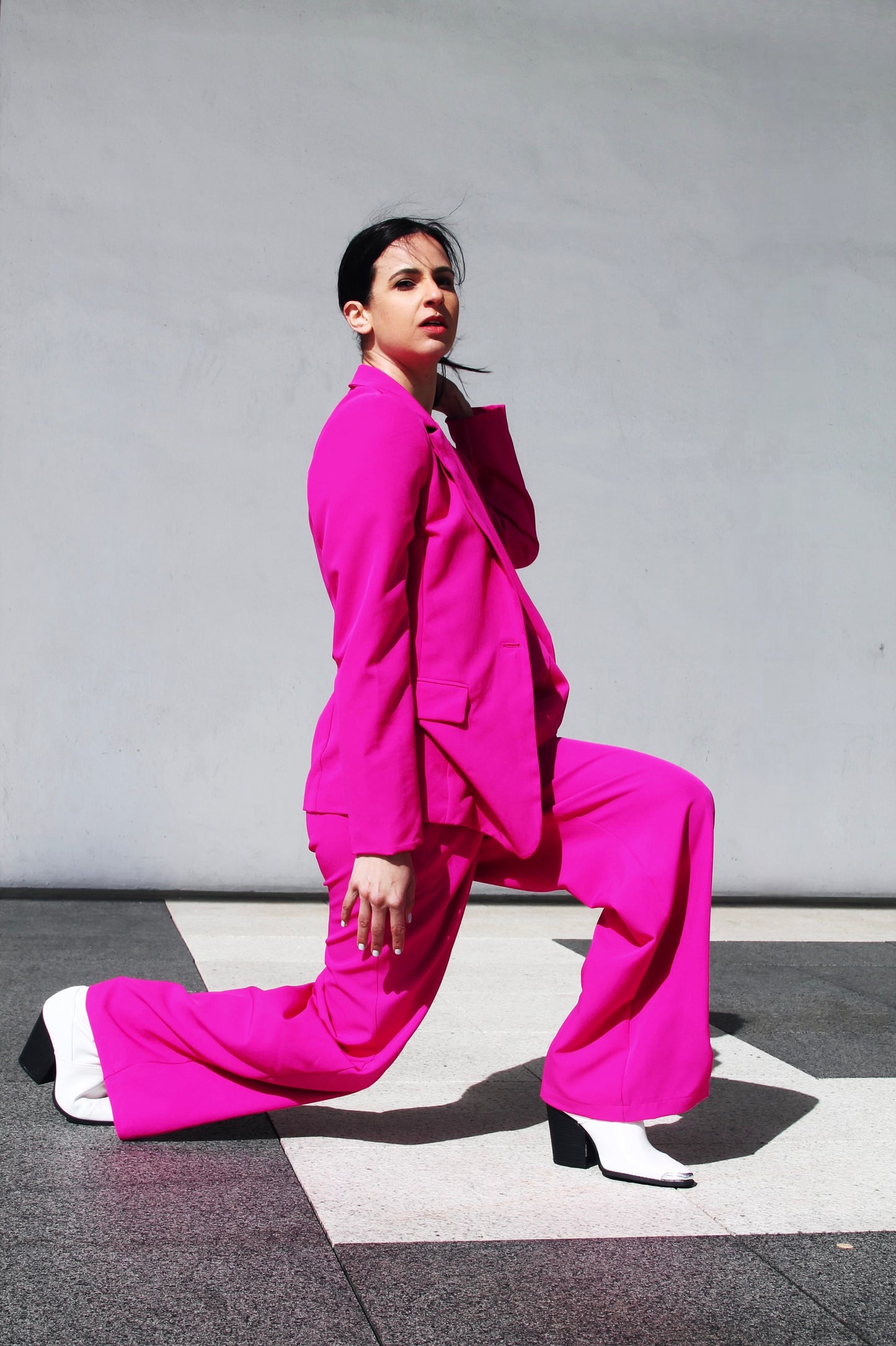 PERFECT STORM hot pink blazer + pants 2 piece set, medium