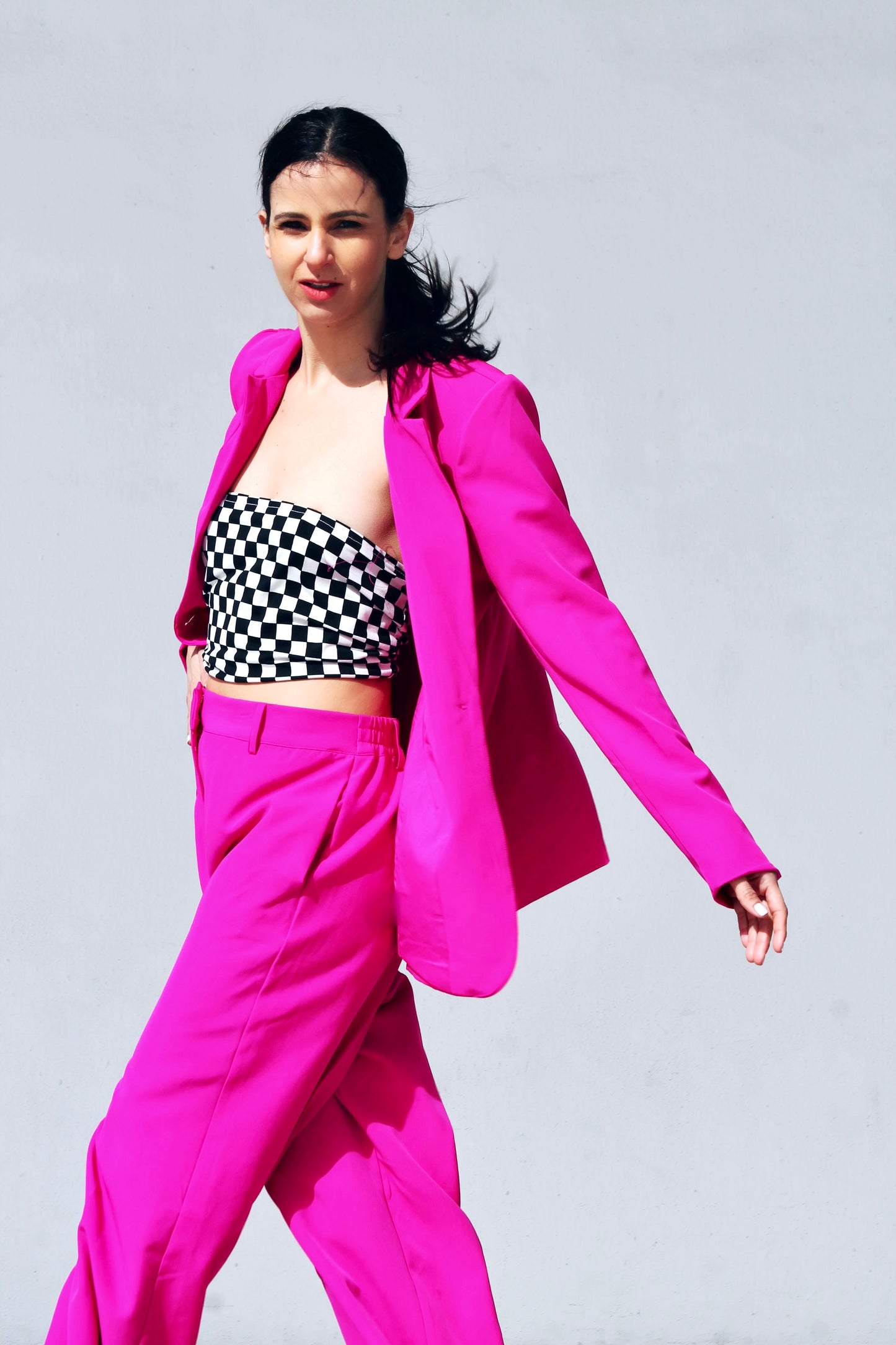 PERFECT STORM hot pink blazer + pants 2 piece set, medium