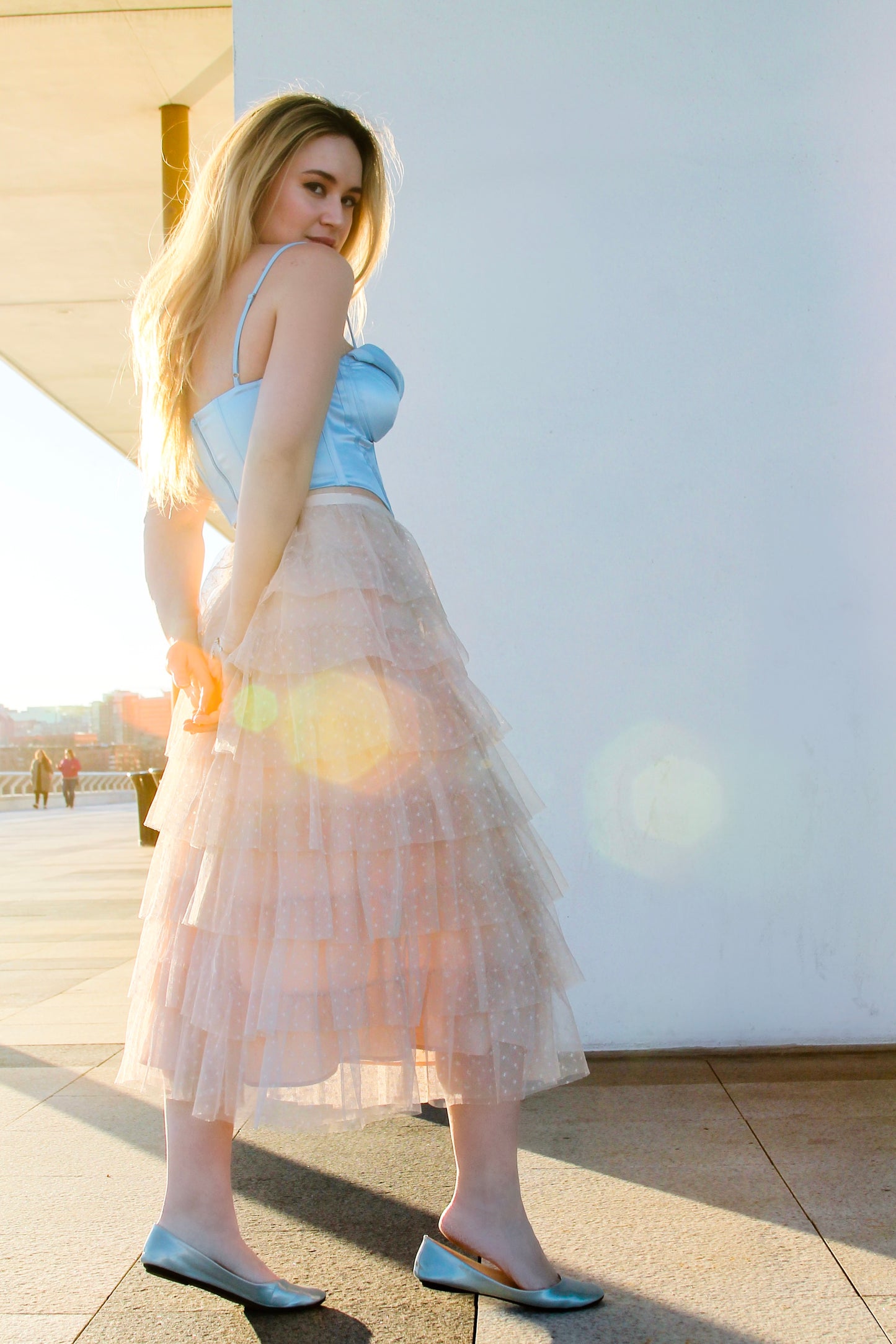 TULLE INTENTIONS tiered ruffle + tulle midi skirt, medium *ALTAR’D STATE*