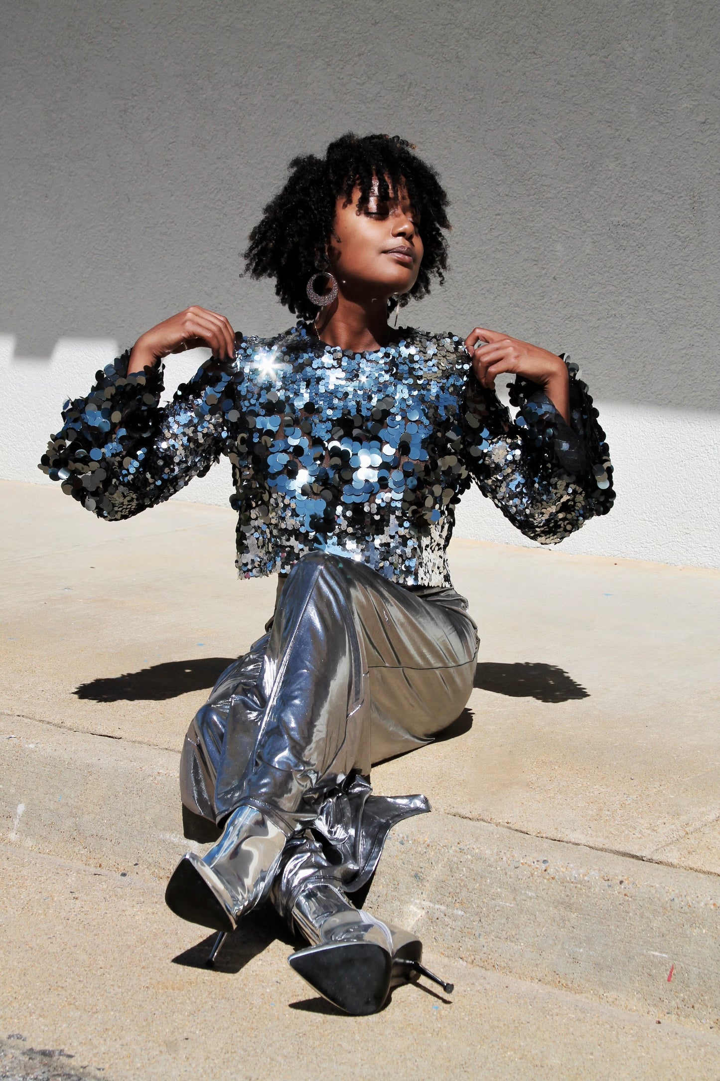MILKY-WAY disco sequin top, small
