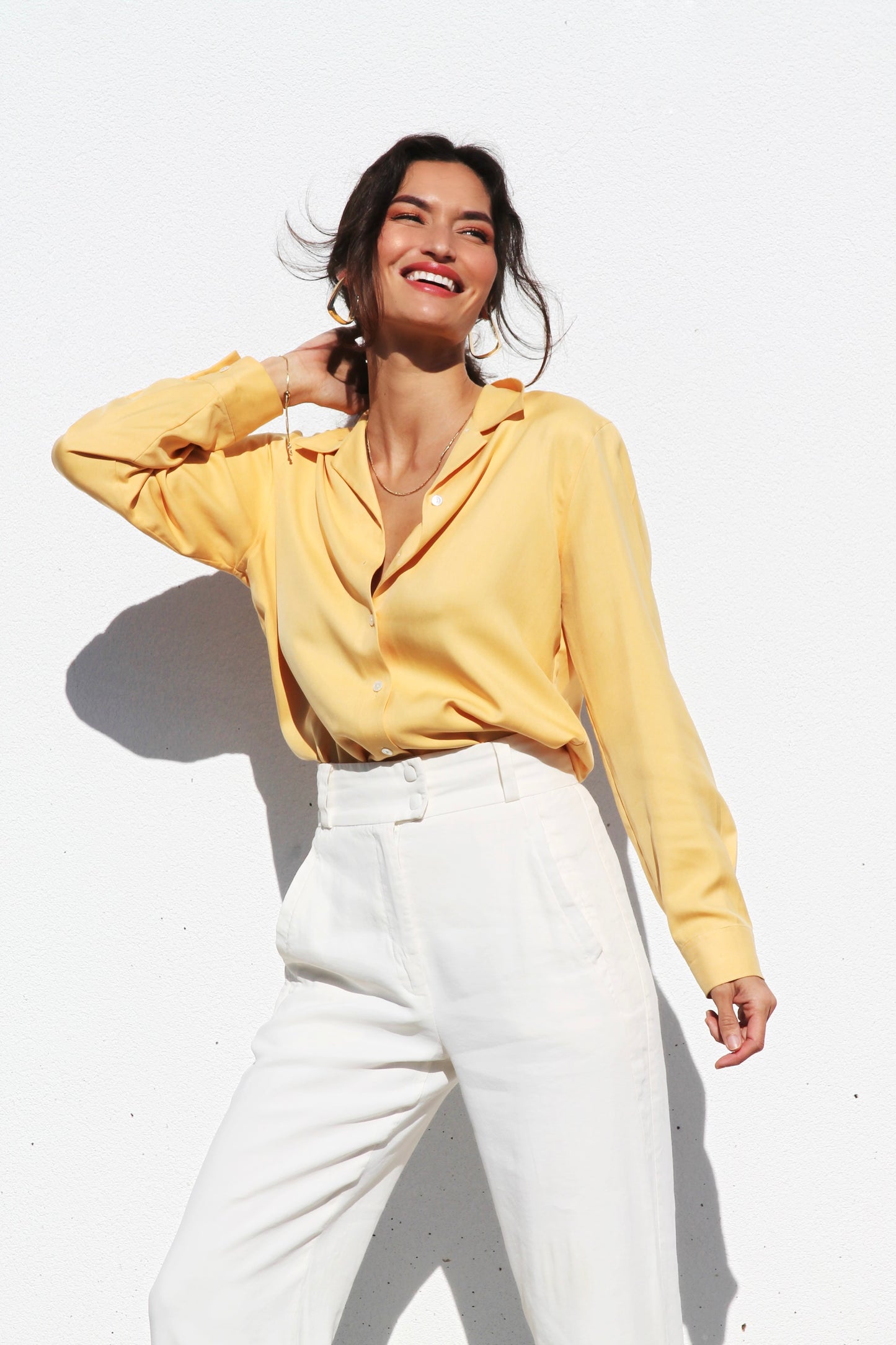 ADULTING silk button down, size 6 *100% SILK*