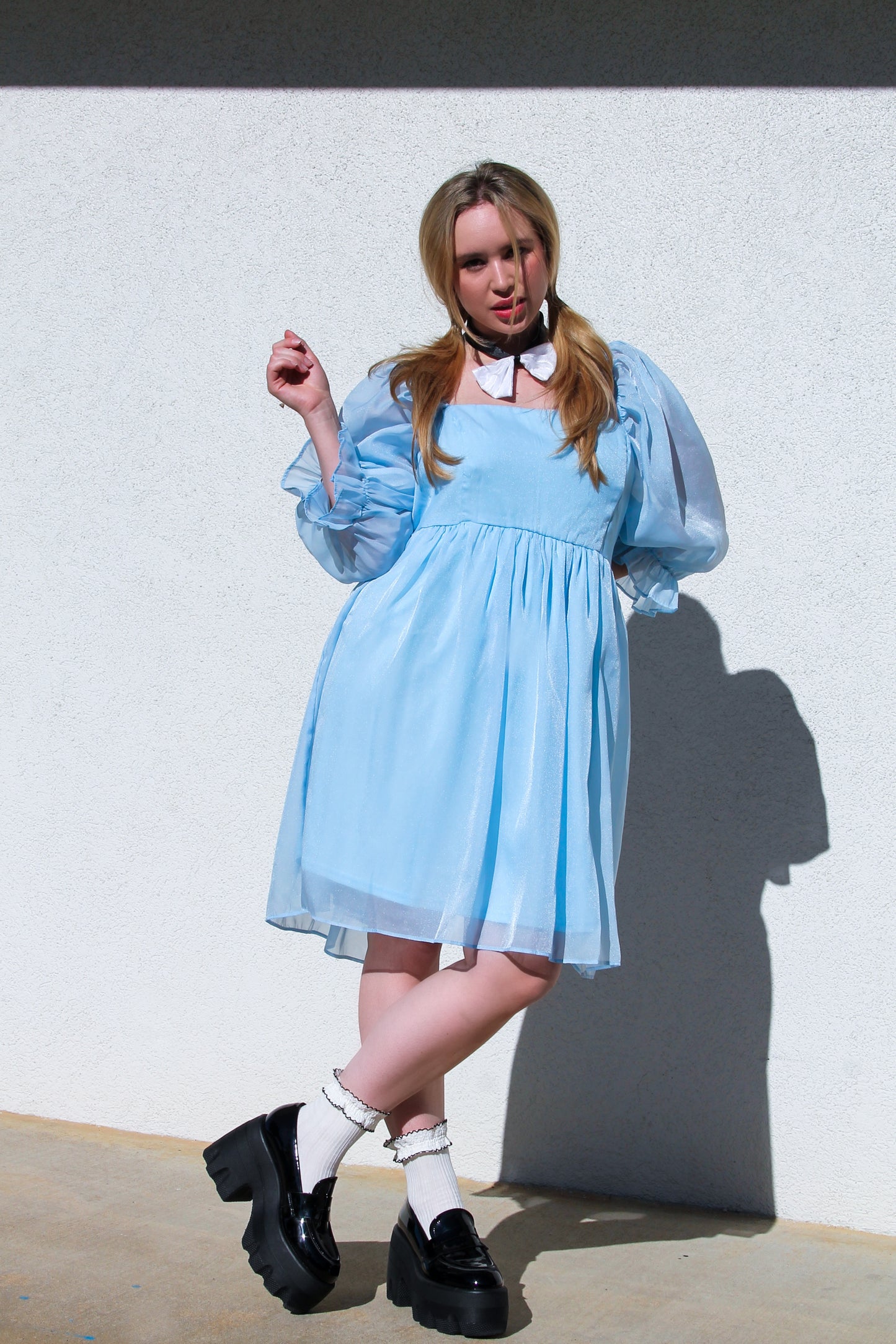 ALICE powder blue babydoll dress, XL