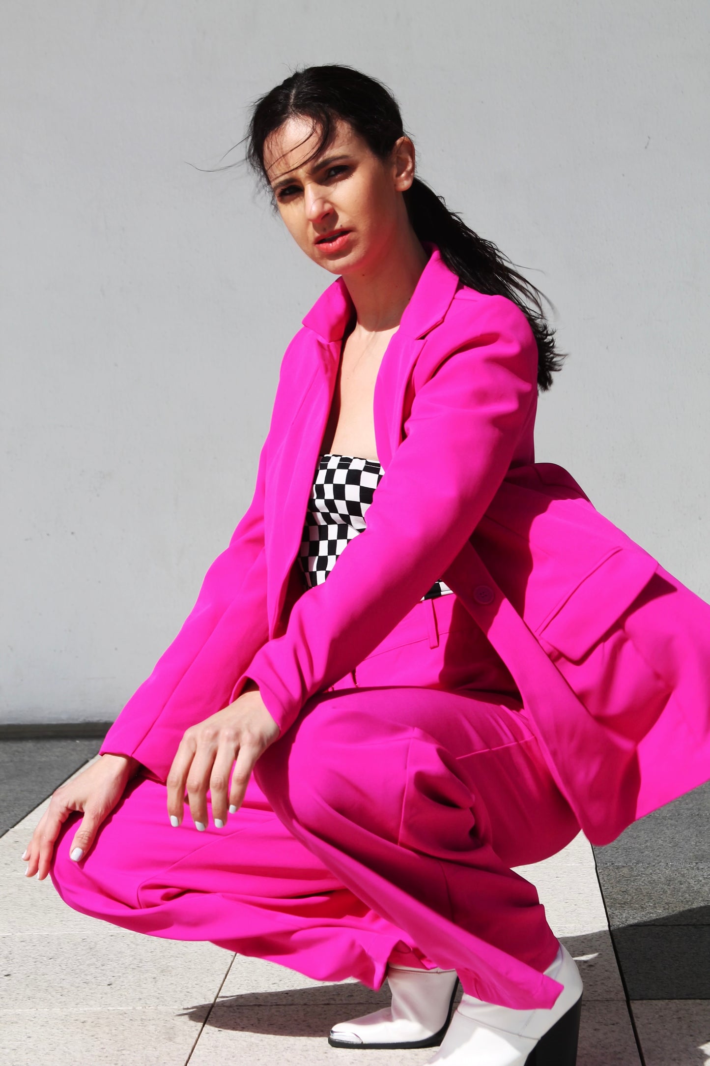 PERFECT STORM hot pink blazer + pants 2 piece set, medium