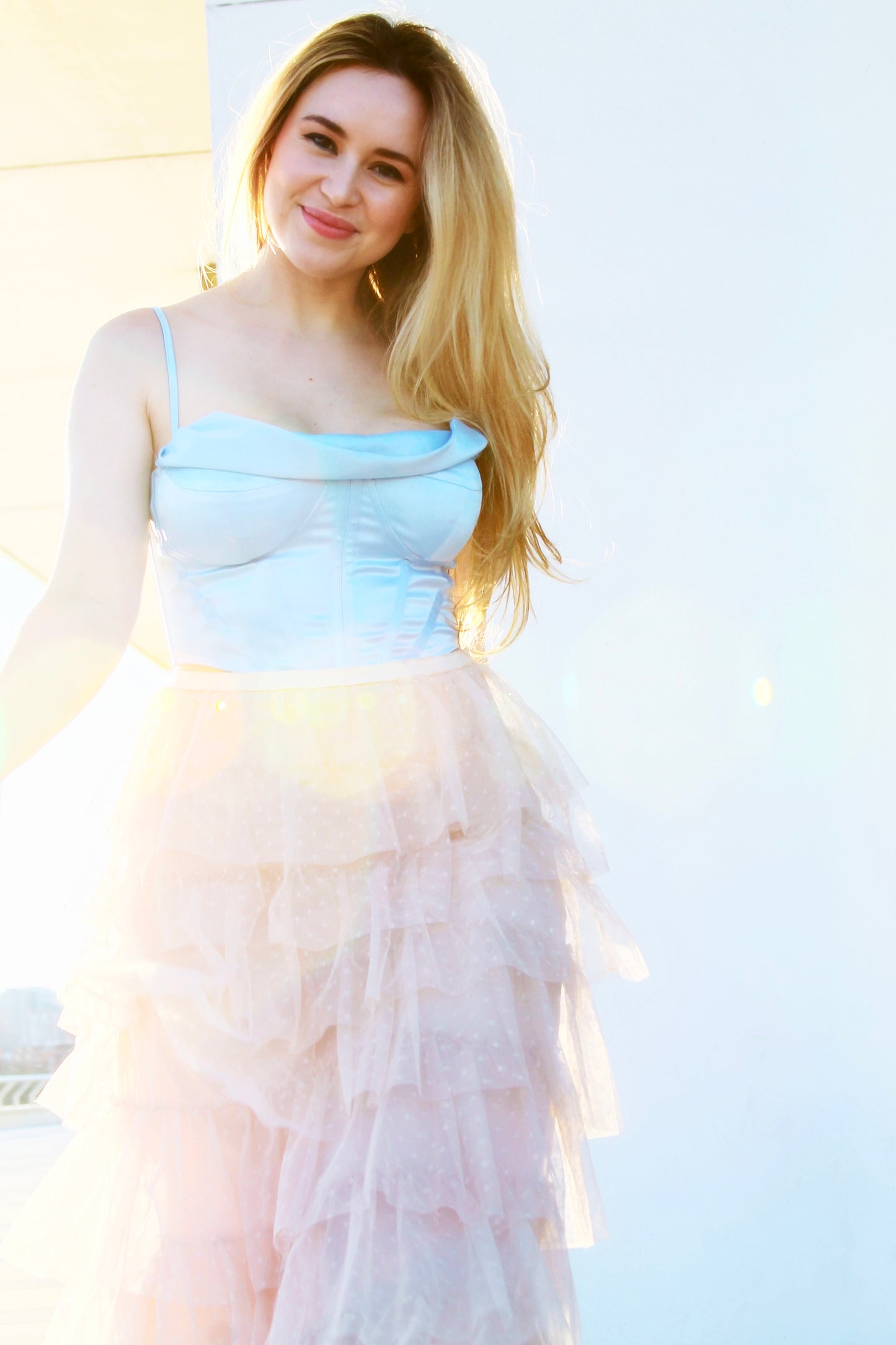 TULLE INTENTIONS tiered ruffle + tulle midi skirt, medium *ALTAR’D STATE*