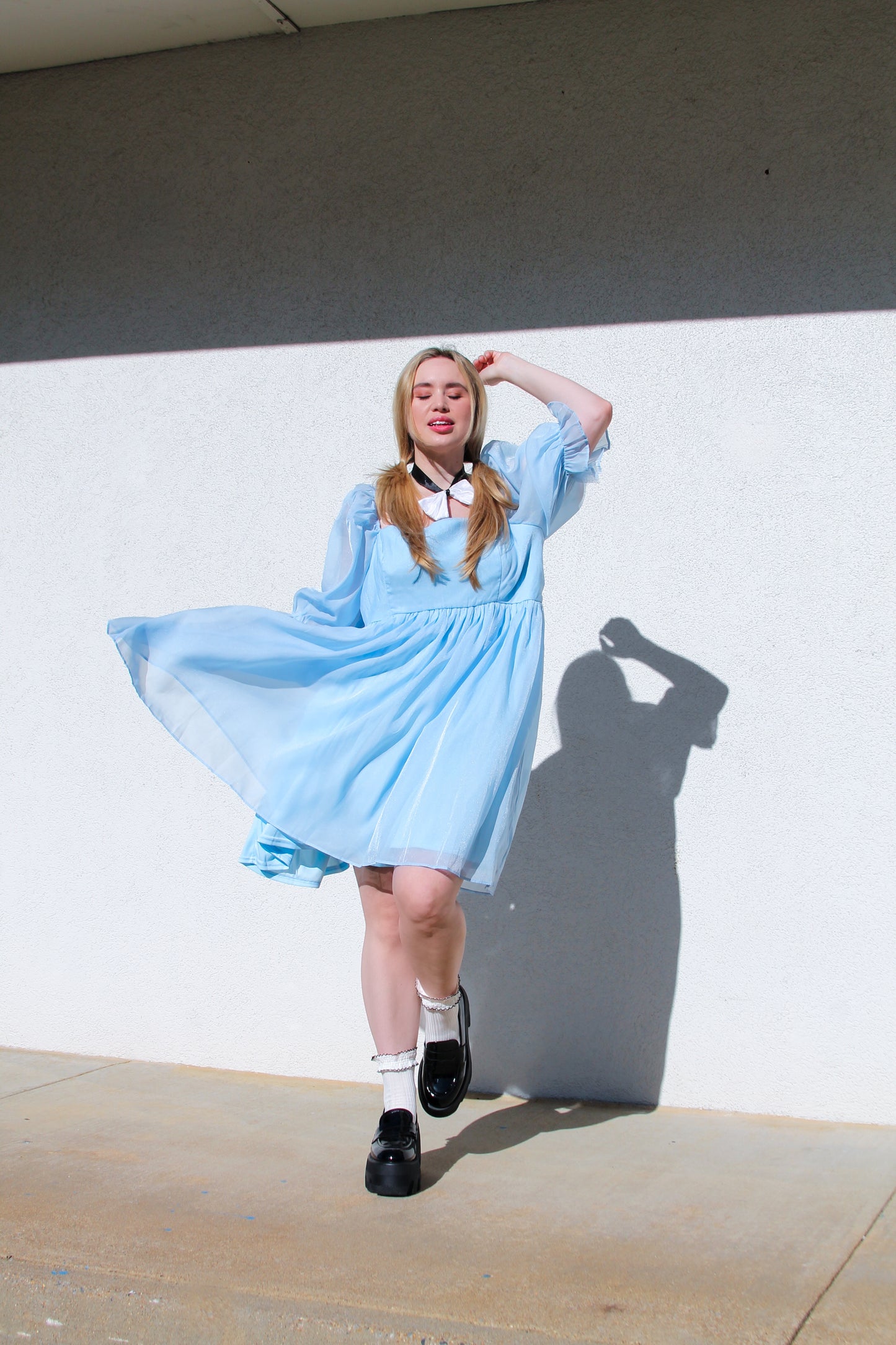 ALICE powder blue babydoll dress, XL