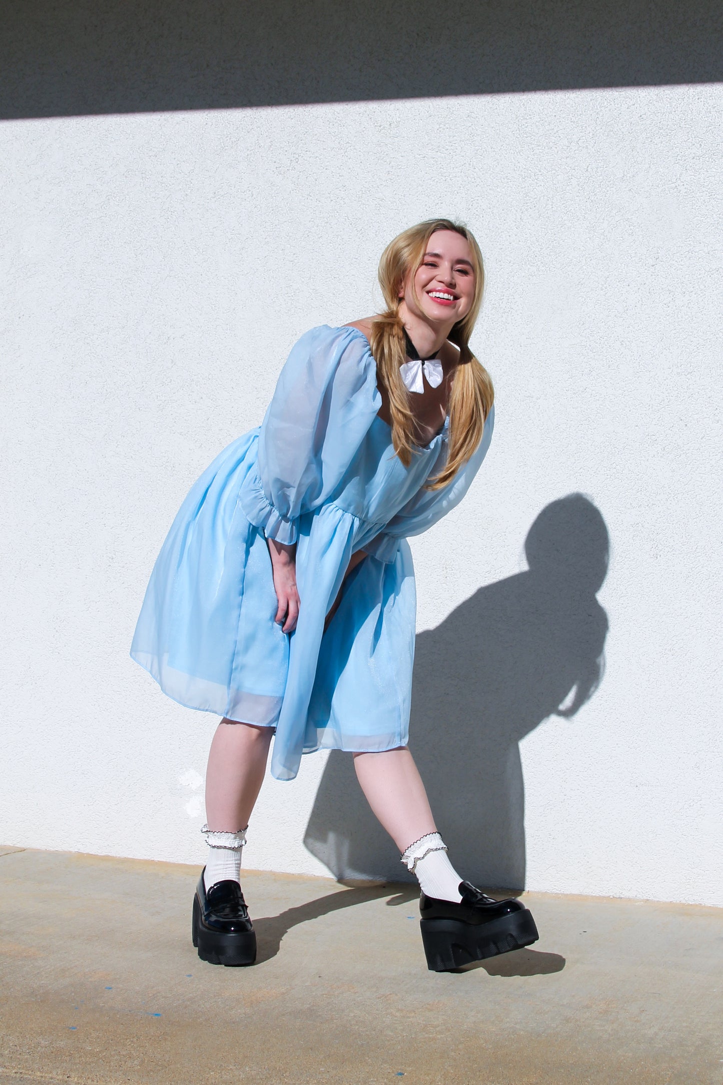 ALICE powder blue babydoll dress, XL
