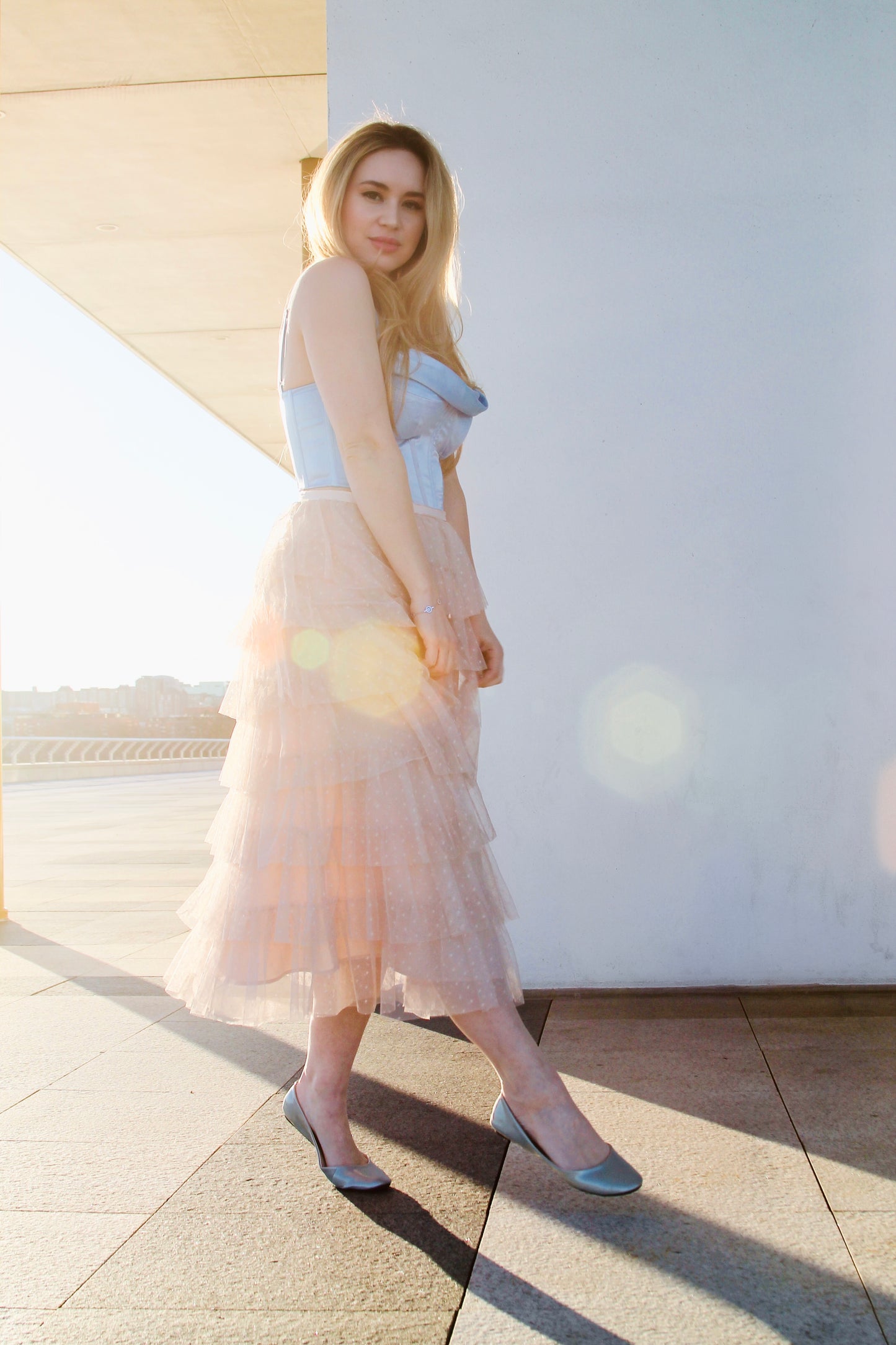 TULLE INTENTIONS tiered ruffle + tulle midi skirt, medium *ALTAR’D STATE*