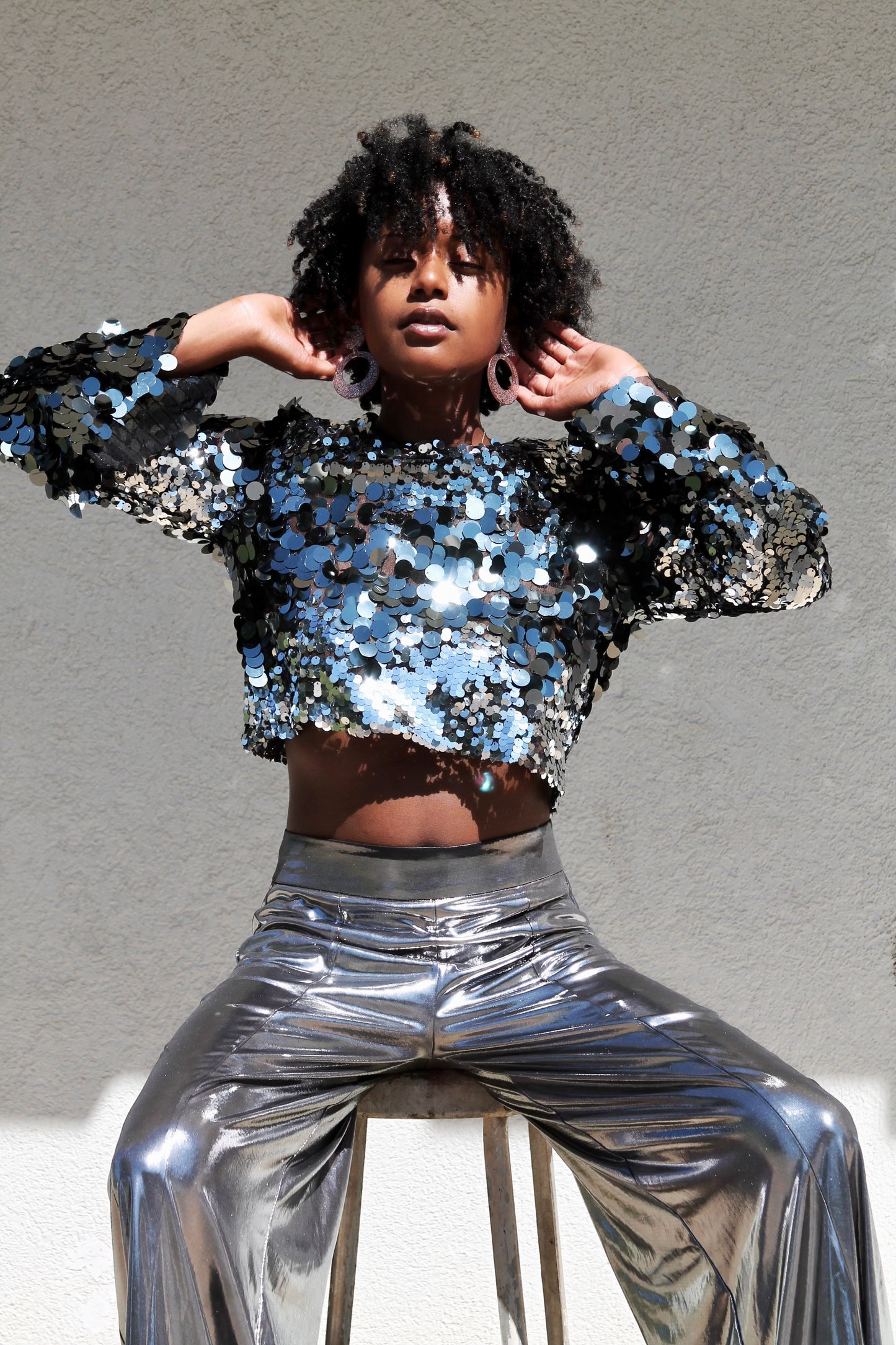 MILKY-WAY disco sequin top, small