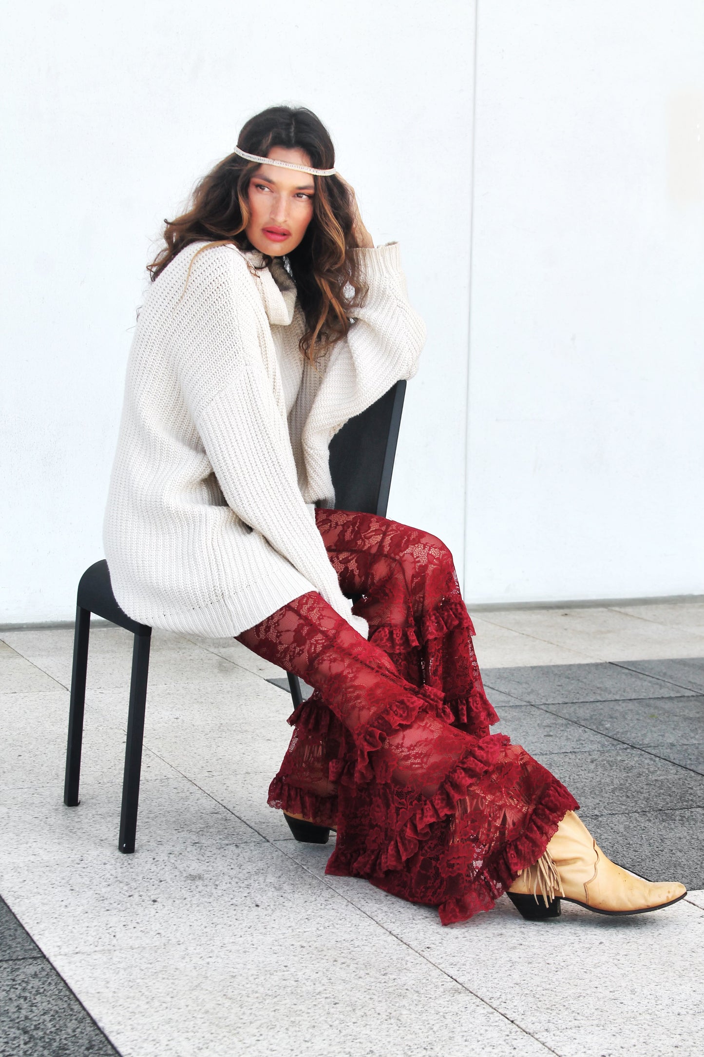 WILD OATS oversized knit sweater, XL *FREE PEOPLE* >> oatmeal
