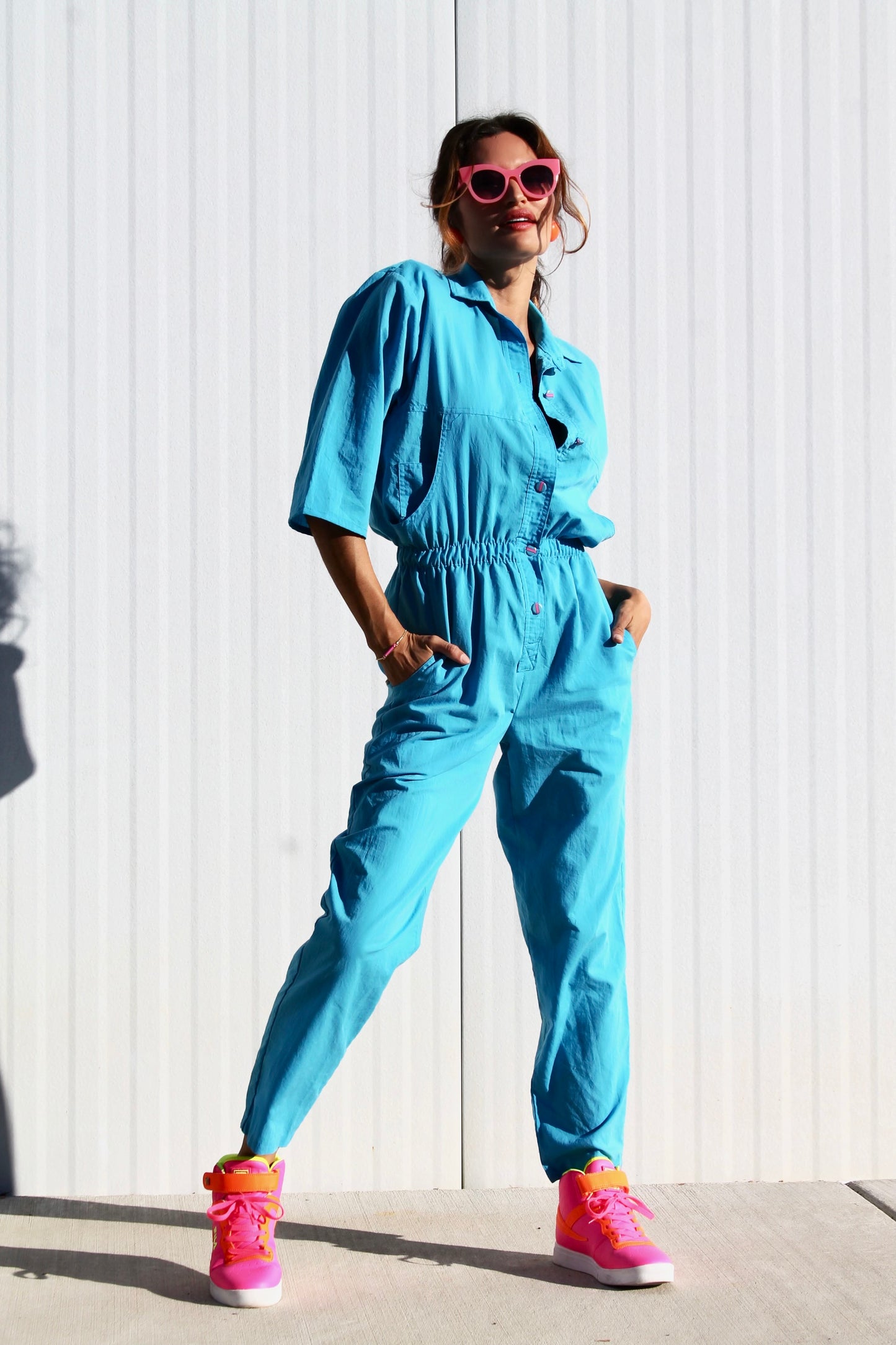 JOY RIDE electric blue jumpsuit, small *VINTAGE*
