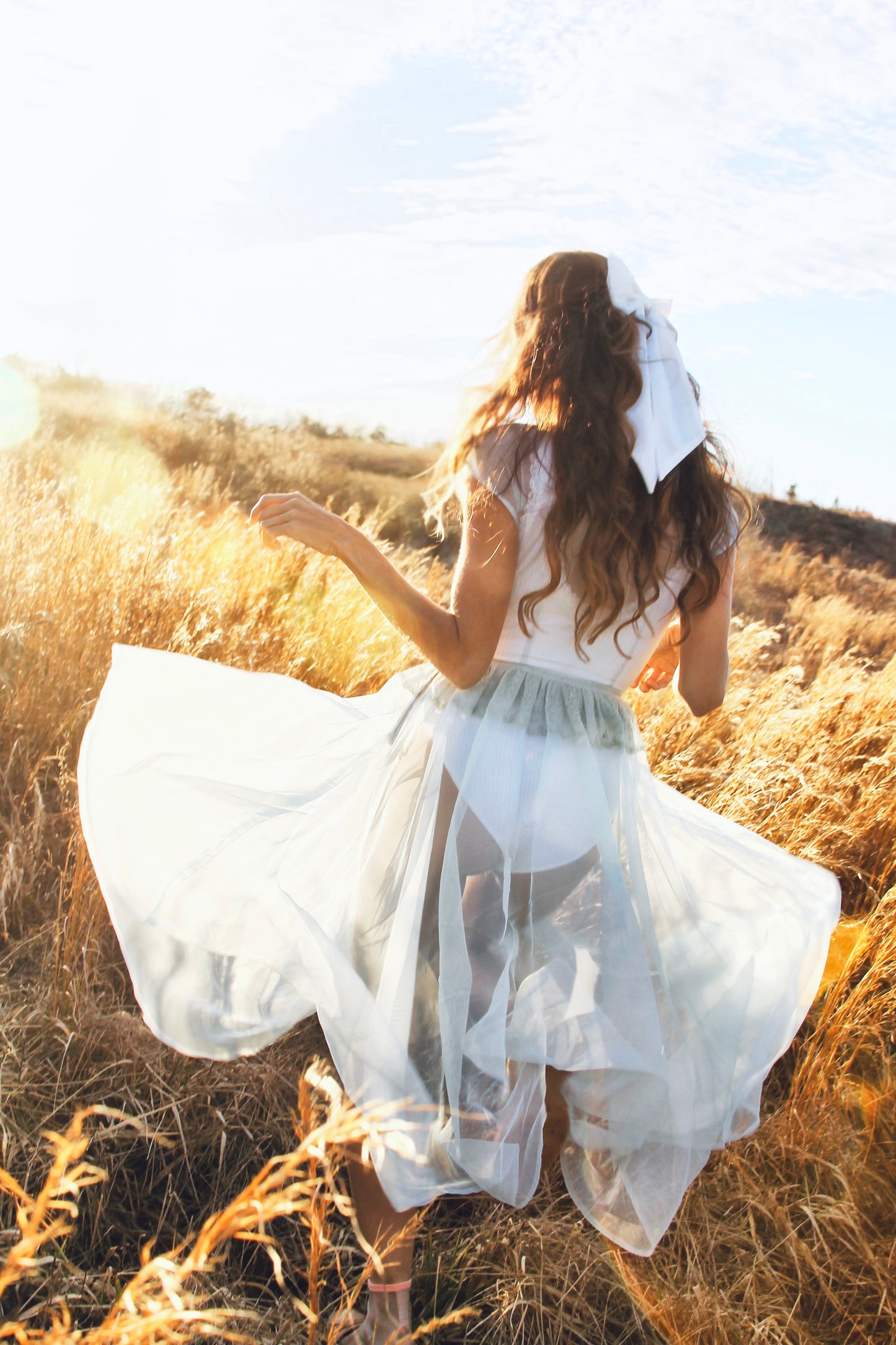 MEMORIES OF THE SUN completely sheer midi dress *FOXY FAVE* in antique blue