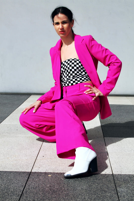 PERFECT STORM hot pink blazer + pants 2 piece set, medium