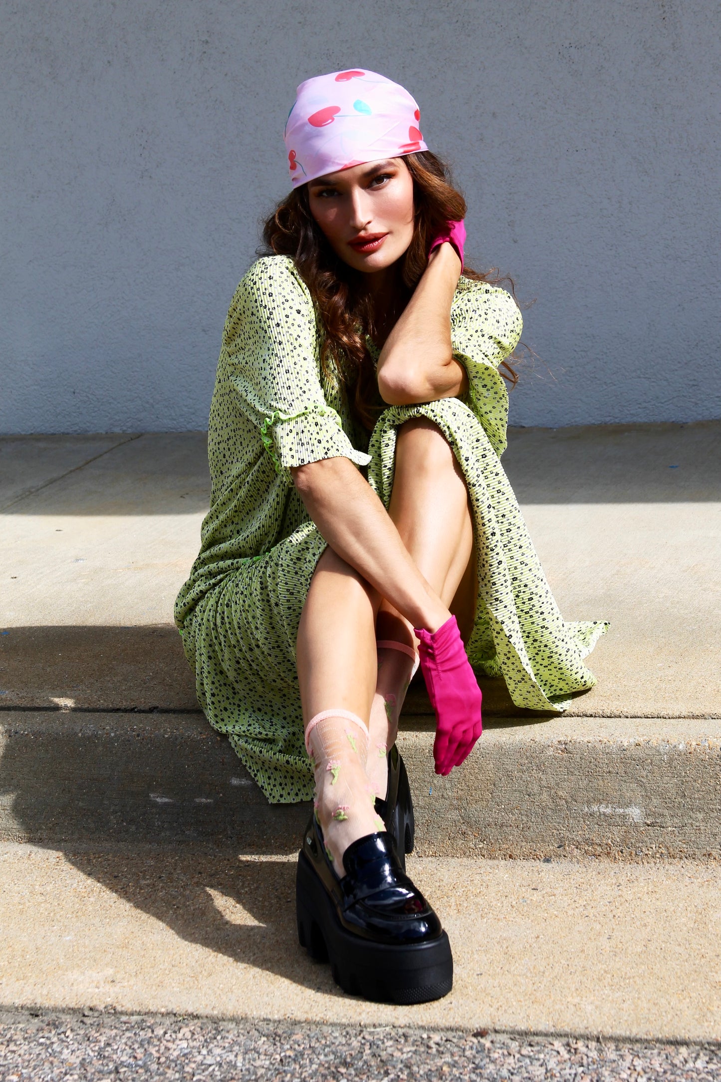 BOHO MOJO floral • plisse • maxi dress, size 18 *ASOS*