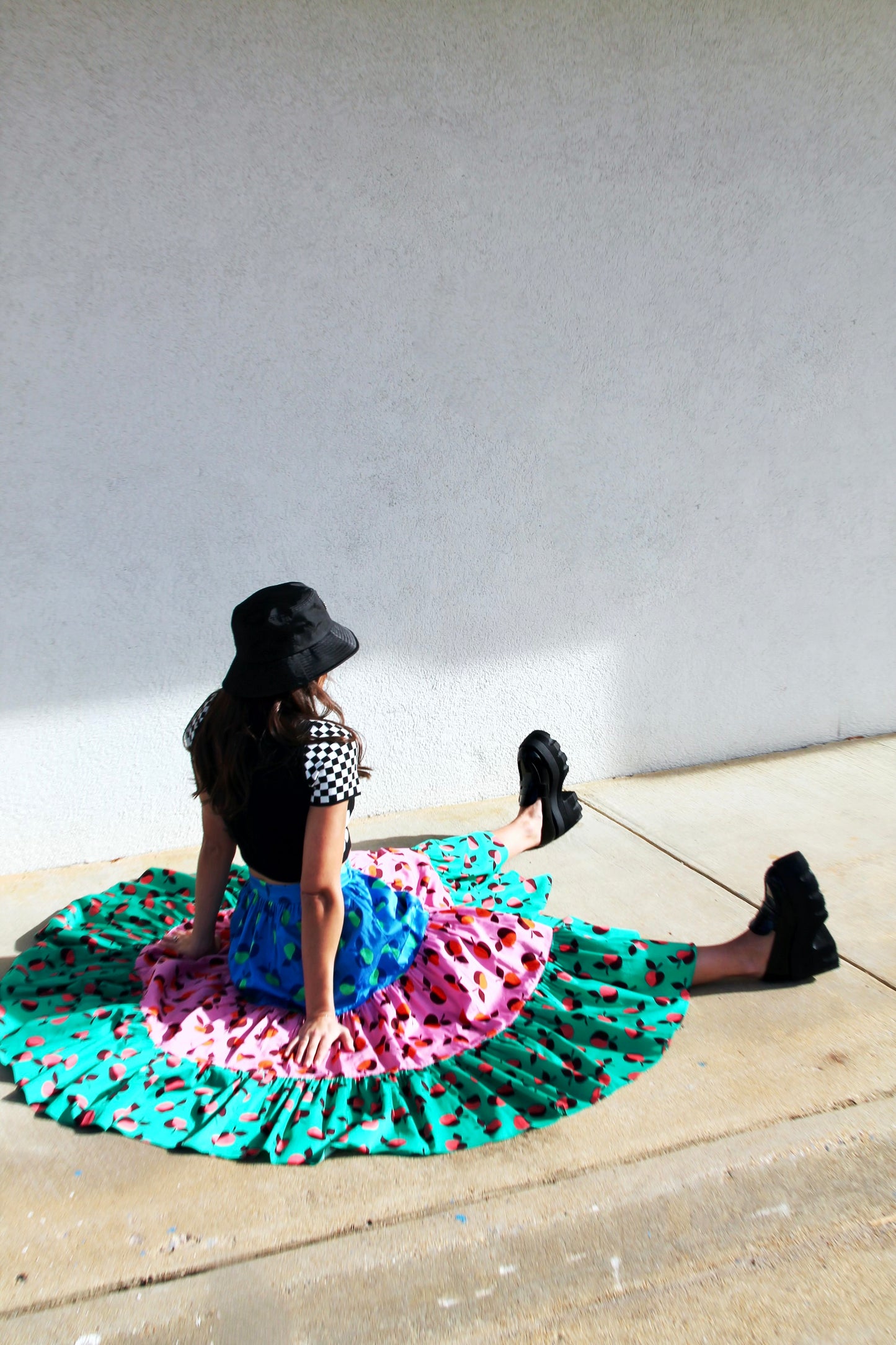 APPLE OF MY EYE color-block apple midi skirt, size 2 *KATE SPADE*