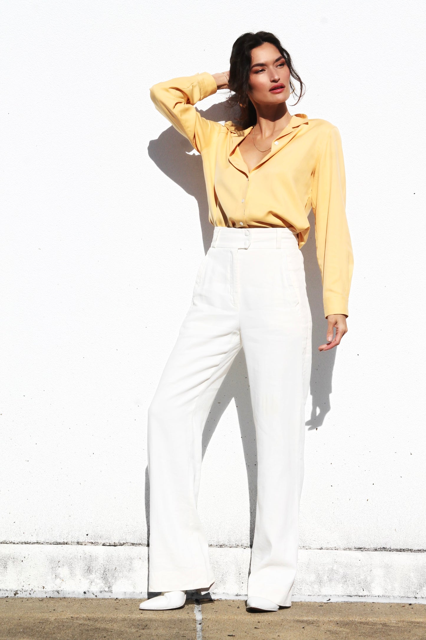 ADULTING silk button down, size 6 *100% SILK*