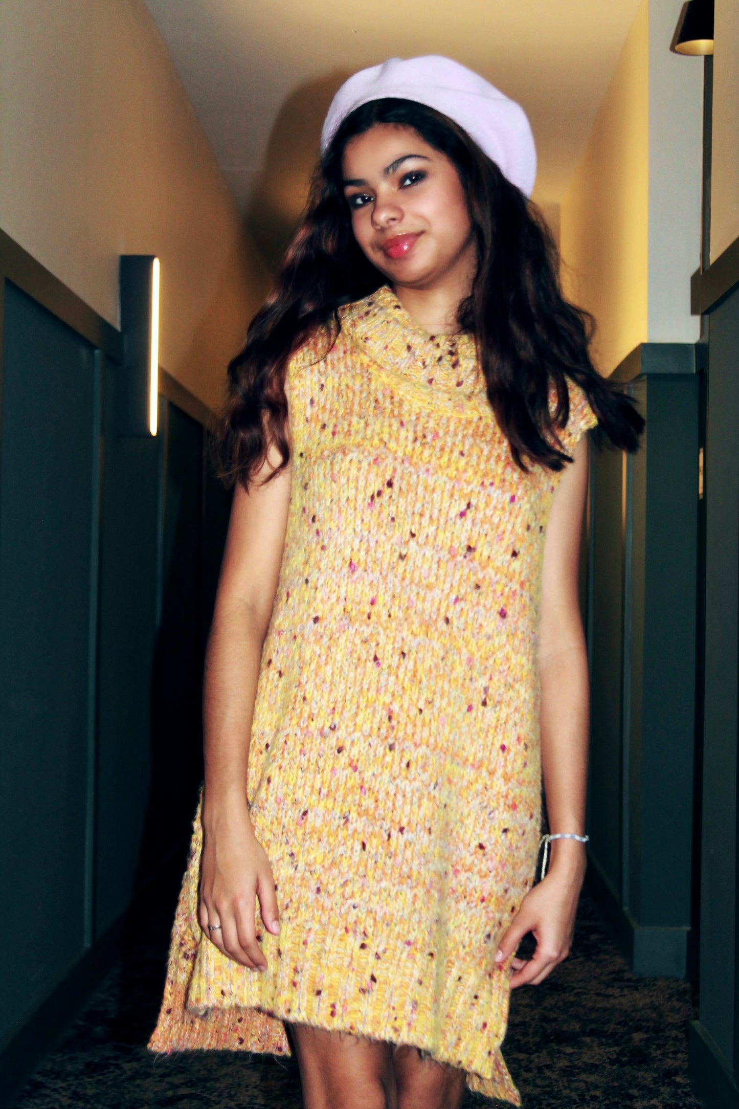 TWIGGY retro oversized knit dress, XL *FREE PEOPLE*