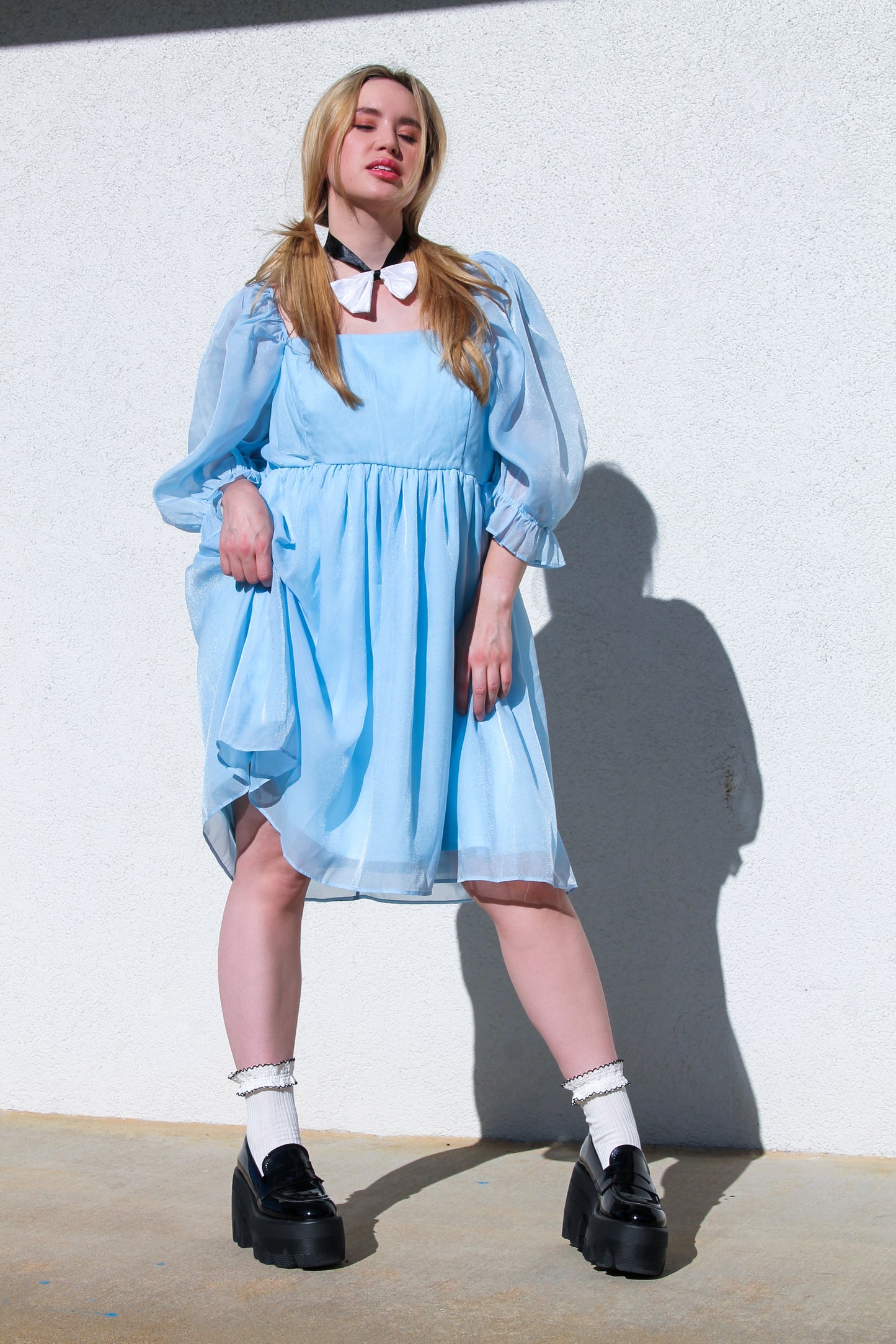 ALICE powder blue babydoll dress, XL