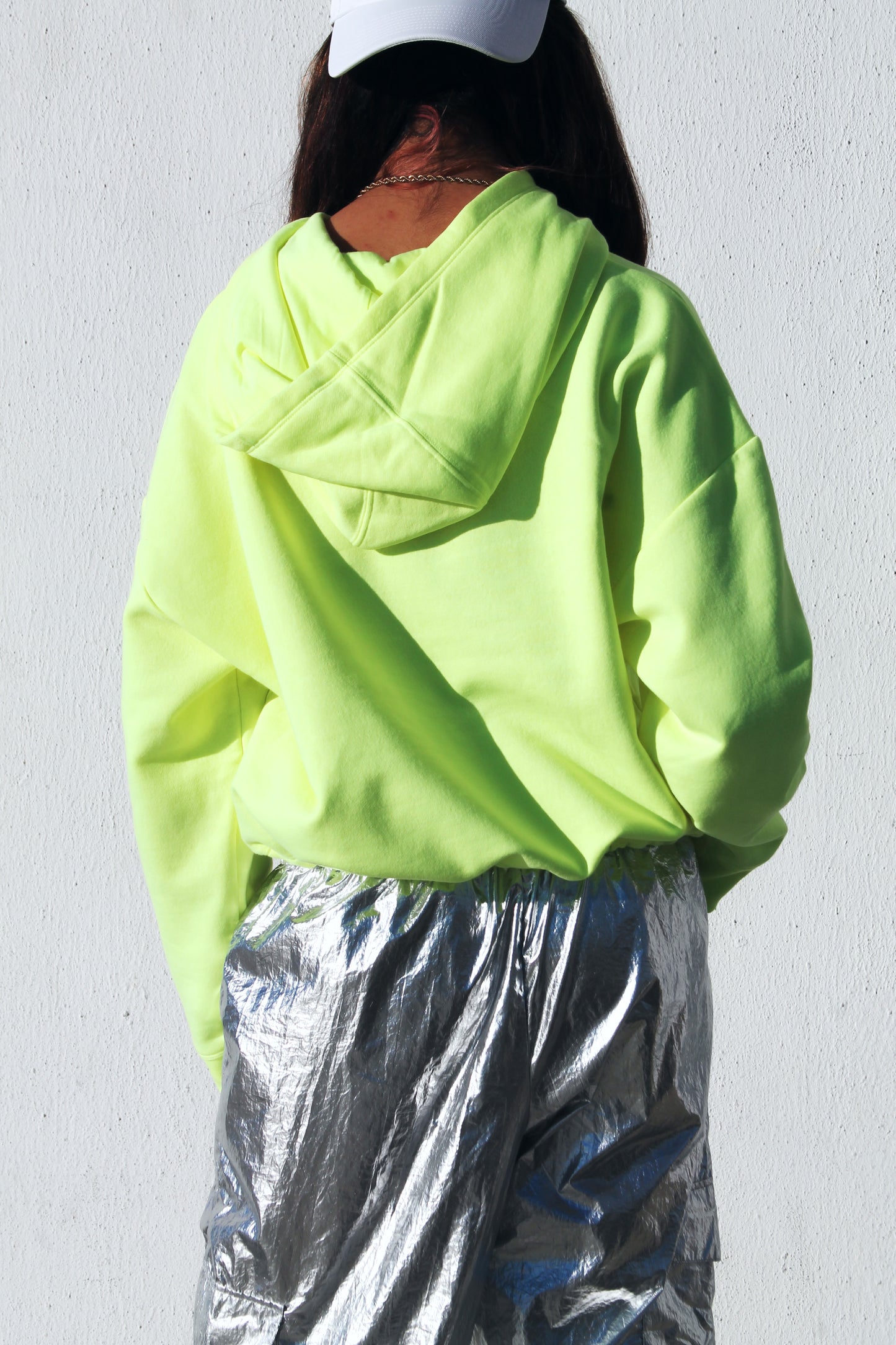 SAY IT LIKE YOU MEAN IT neon hoodie, large *DKNY*