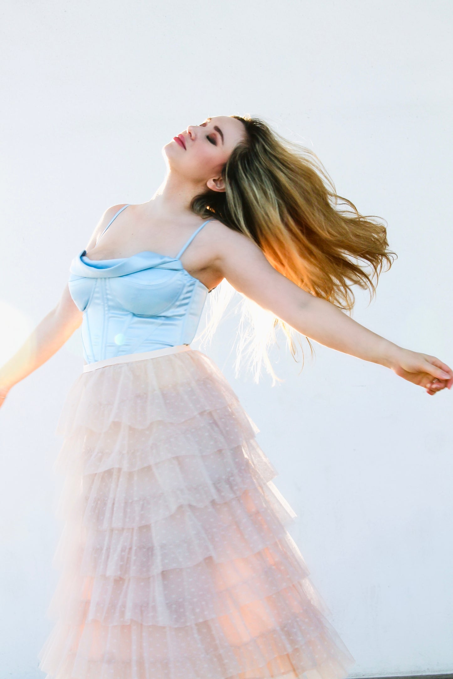 TULLE INTENTIONS tiered ruffle + tulle midi skirt, medium *ALTAR’D STATE*