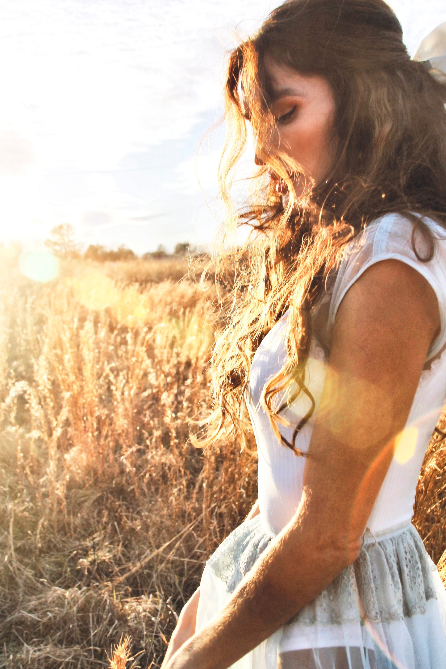 MEMORIES OF THE SUN completely sheer midi dress *FOXY FAVE* in antique blue