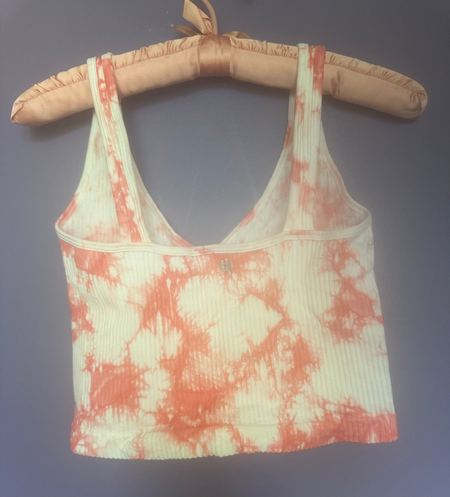CORAL BURST tie dye crop tank, small