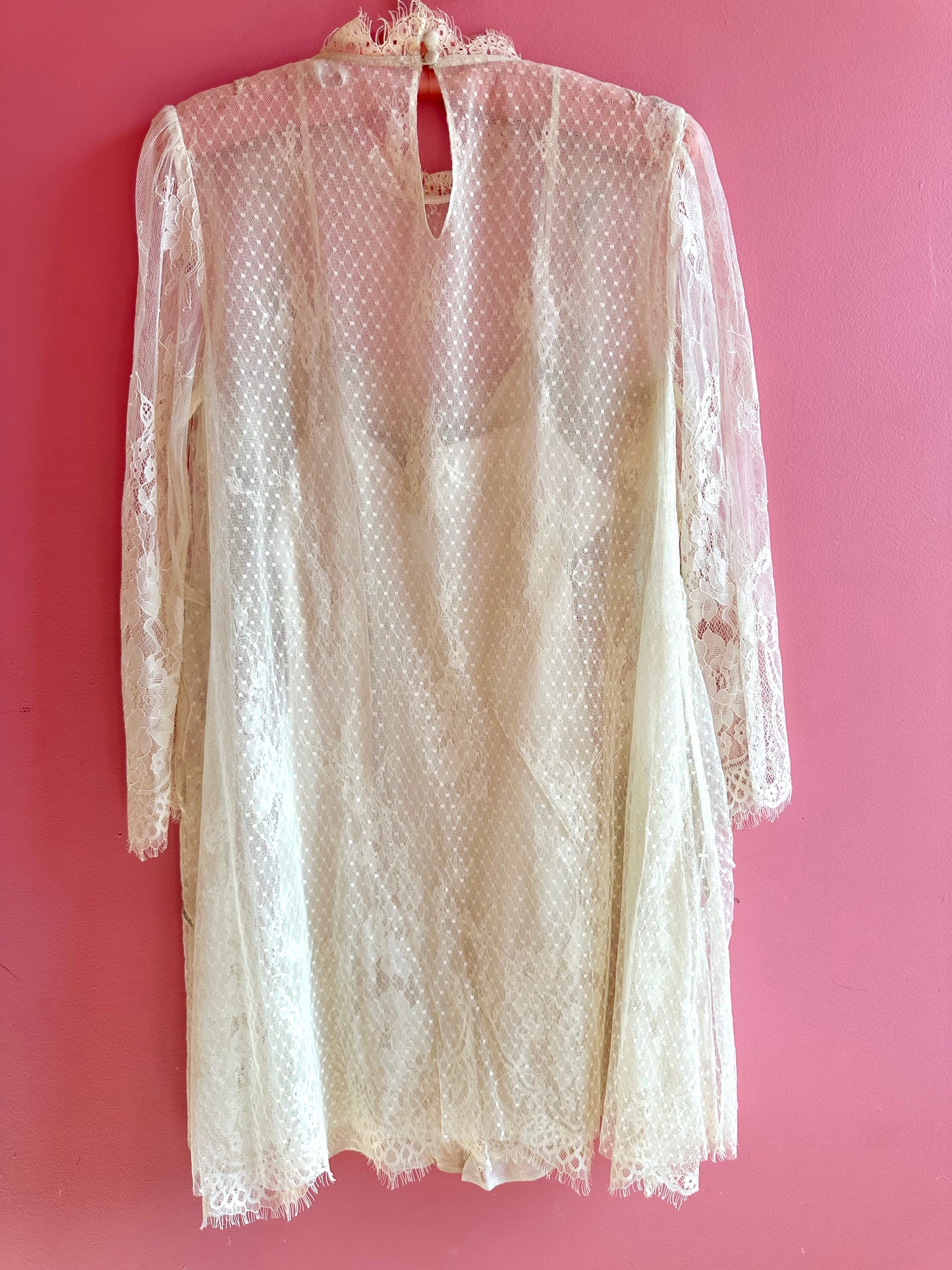 LADY LACE romantic lace shift dress, small *FREE PEOPLE