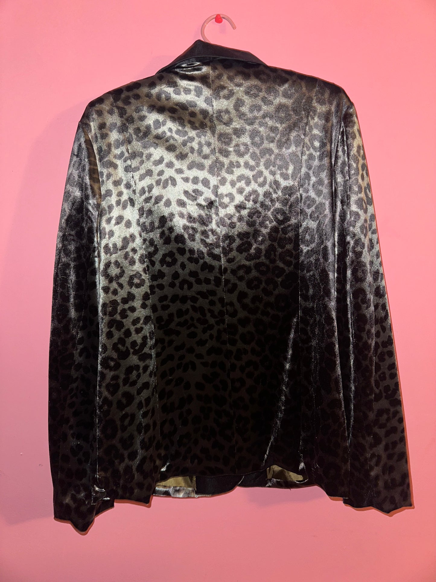 FIRE SIGN FELINE velvet leopard blazer jacket, medium
