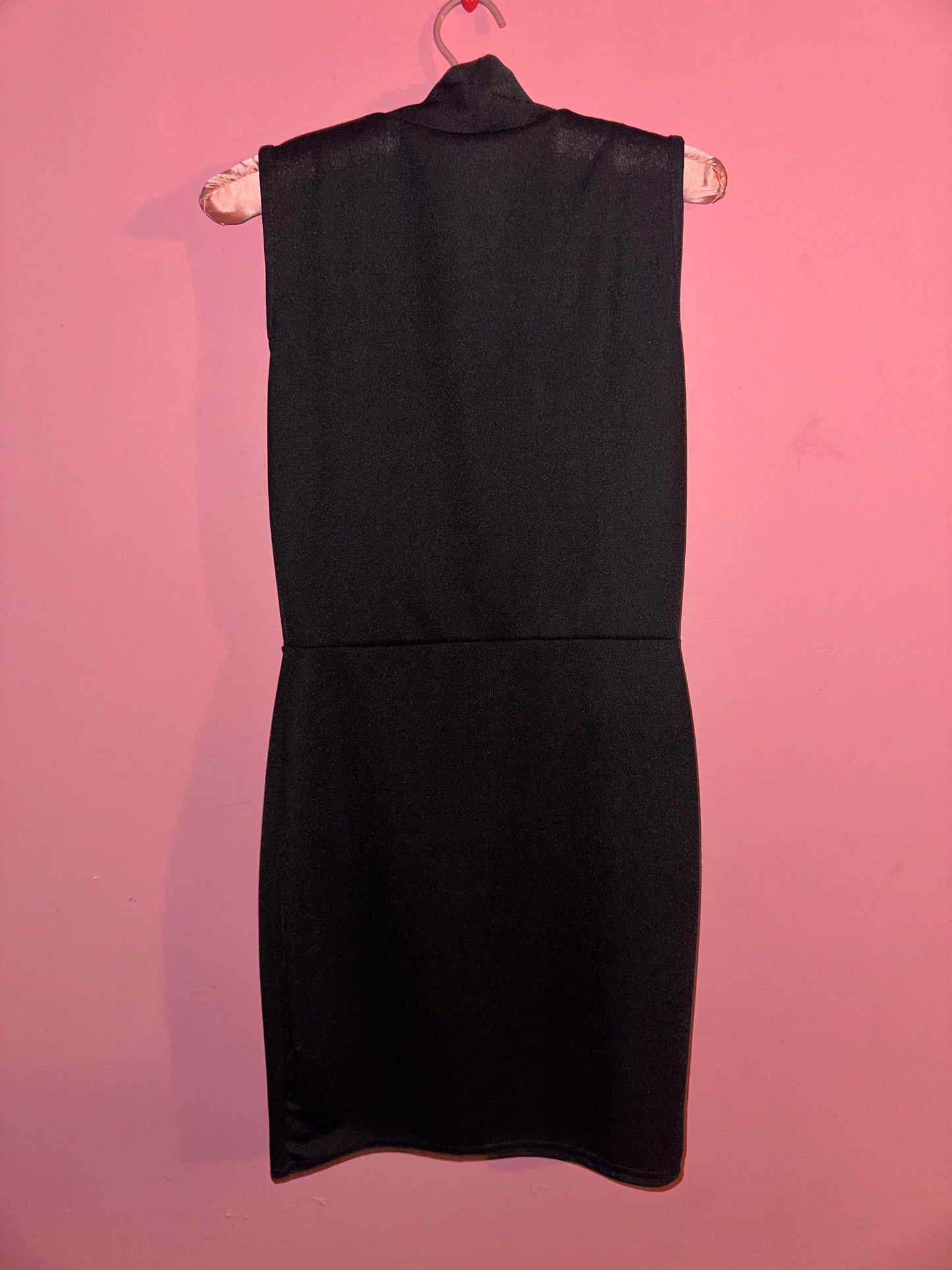 MIDNIGHT MUSE black mini dress, small