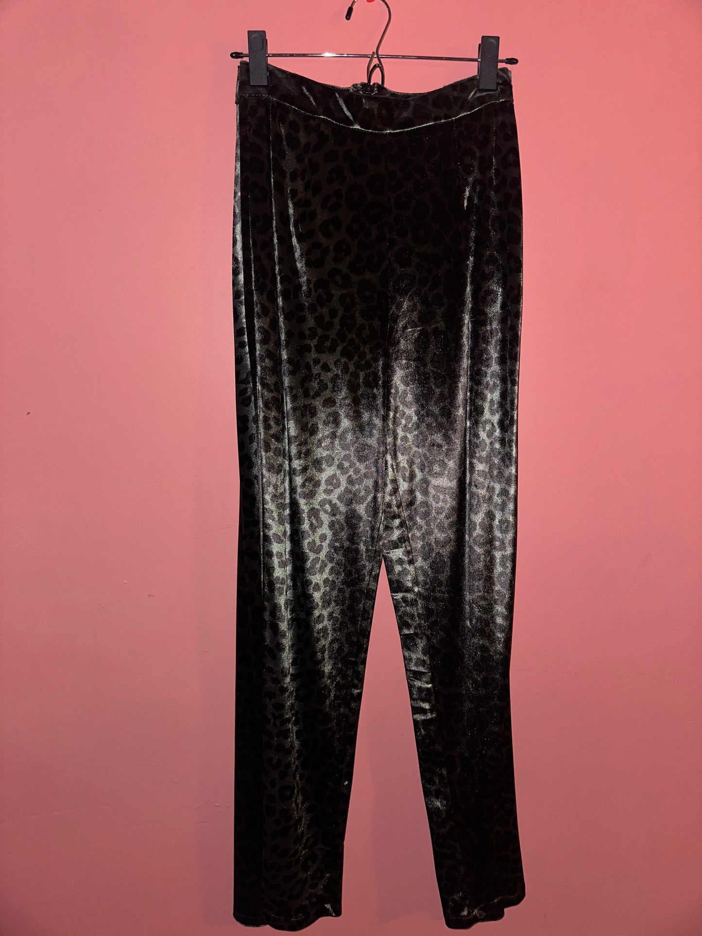 FIRE SIGN FELINE velvet leopard pants, medium