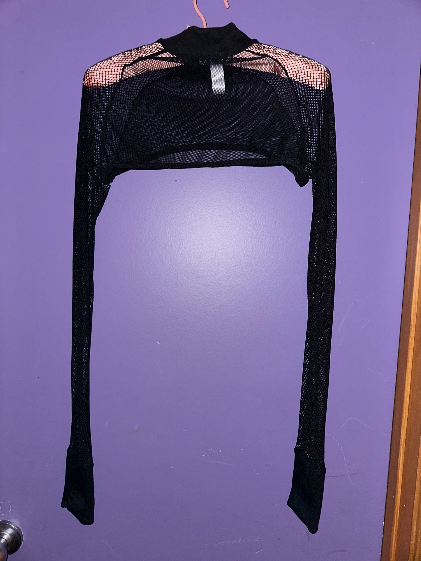 BARELY THERE mesh ultra-cropped cover, medium >> black