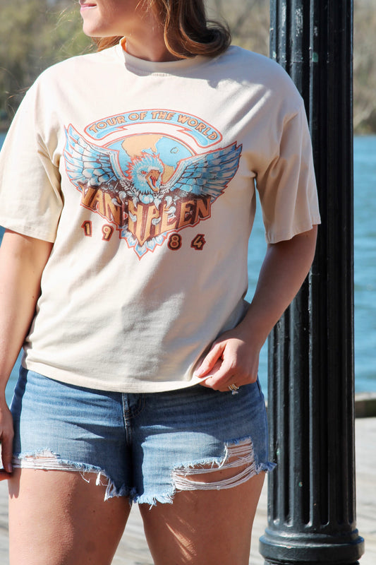 VAN HALEN graphic band tee, oversized small